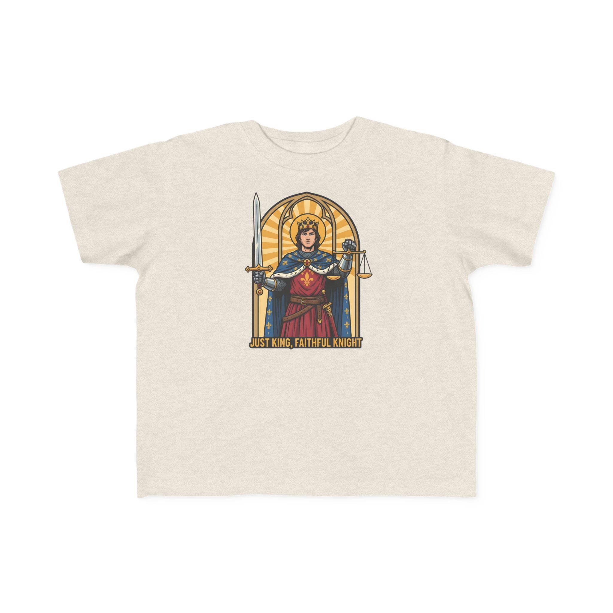 Camiseta de San Luis IX para niño | Camiseta cristiana "Fiel Caballero" para niño