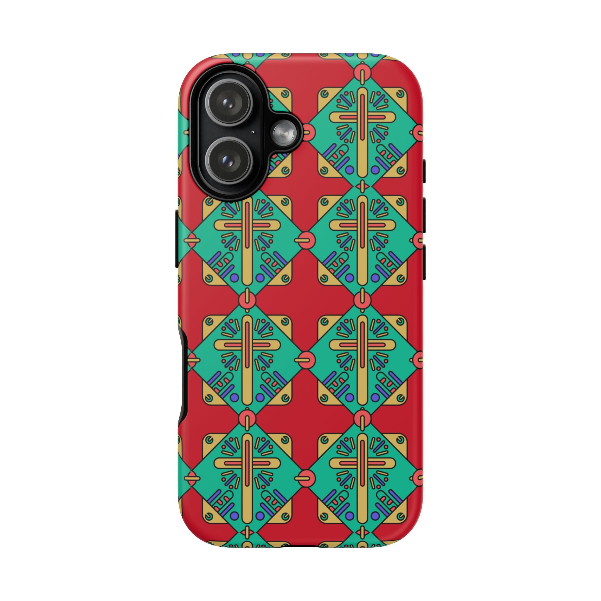 Funda resistente y vibrante para iPhone | Protección artística y colorida | Regalo católico único y elegante accesorio para teléfono