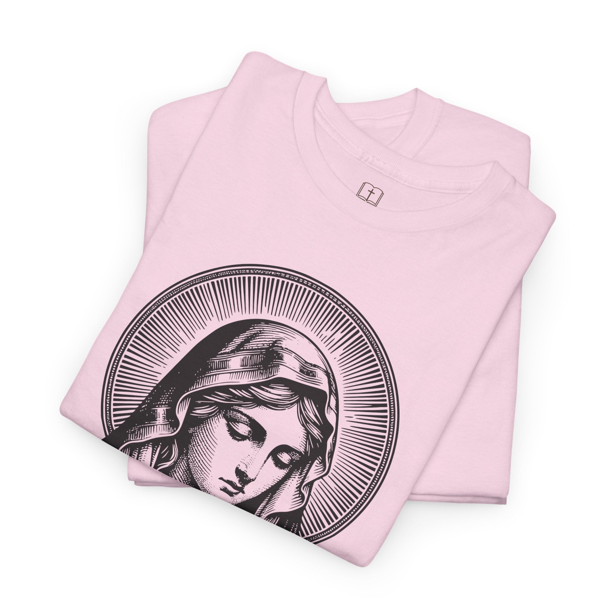 Camiseta vintage del Sagrado Corazón para mujer | Camiseta de arte mariano | Ropa católica para mujer