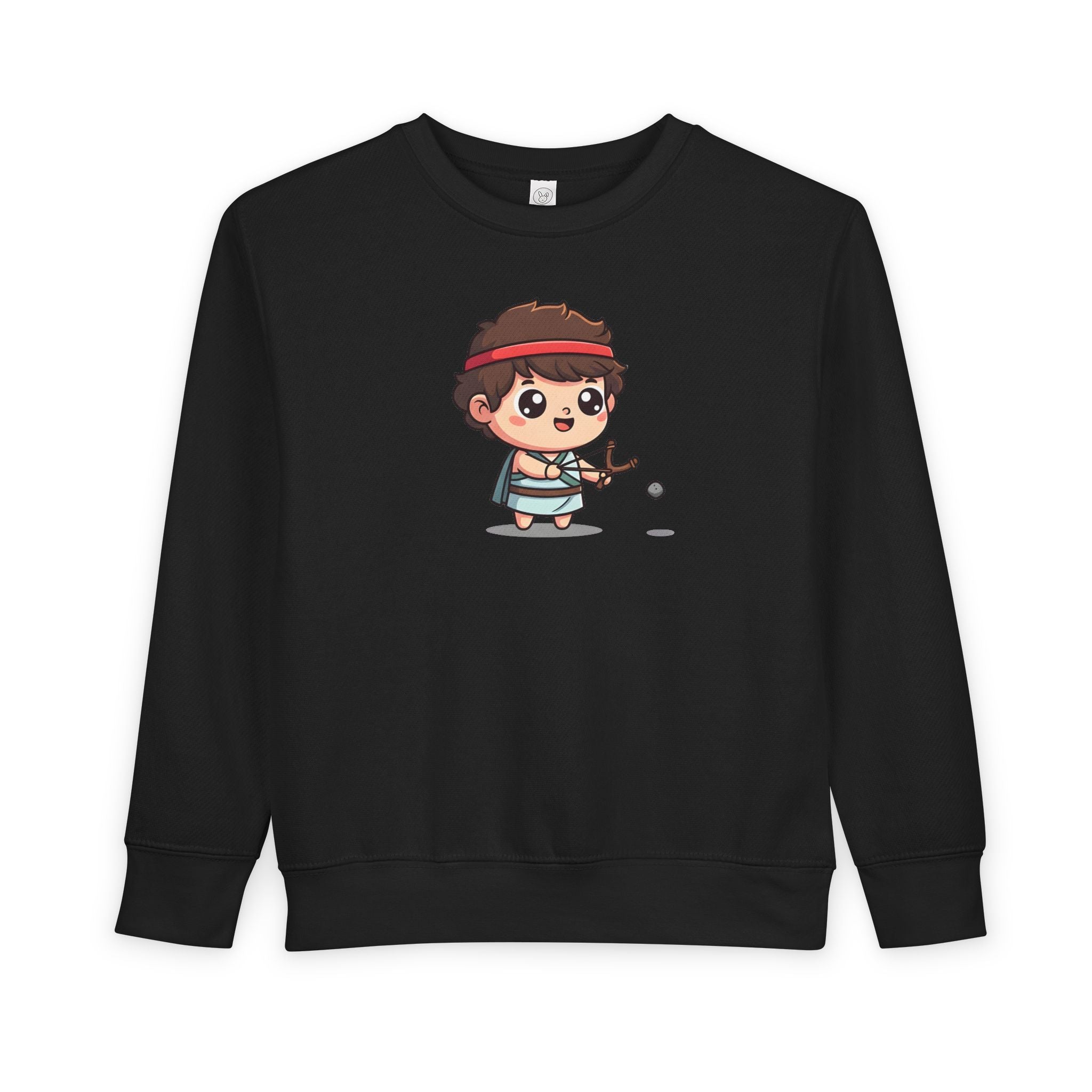 Sudadera infantil con el mensaje "David y Goliat: Valor católico" 