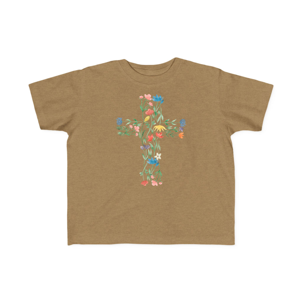 Camiseta cruzada floral para niños pequeños