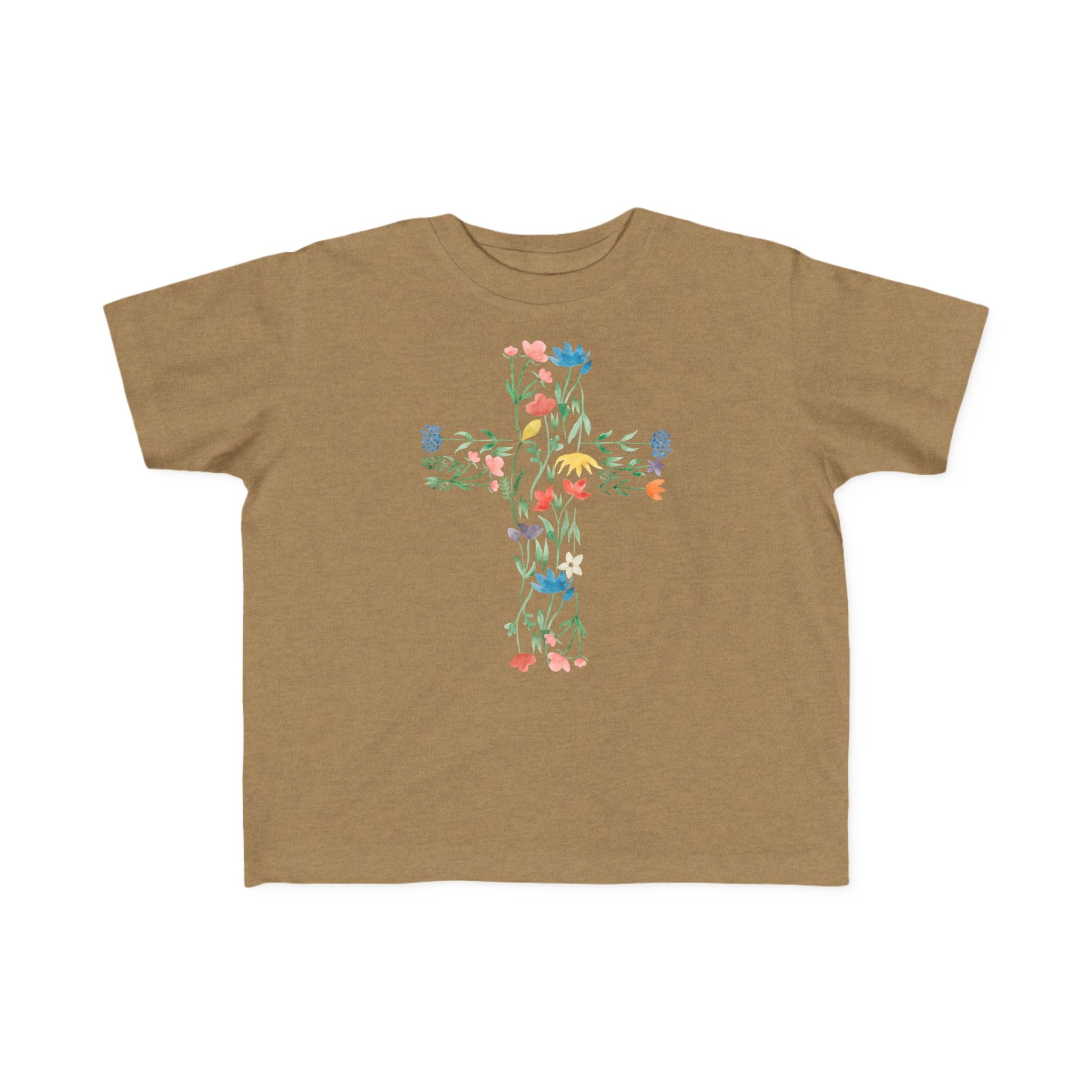 Toddler  Floral Cross Tee