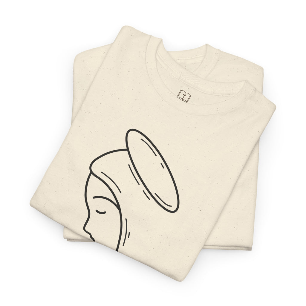 Camiseta con silueta de María | Camiseta católica para mujer | Gracia cotidiana | Regalo inspirado en la fe para madres e hijas