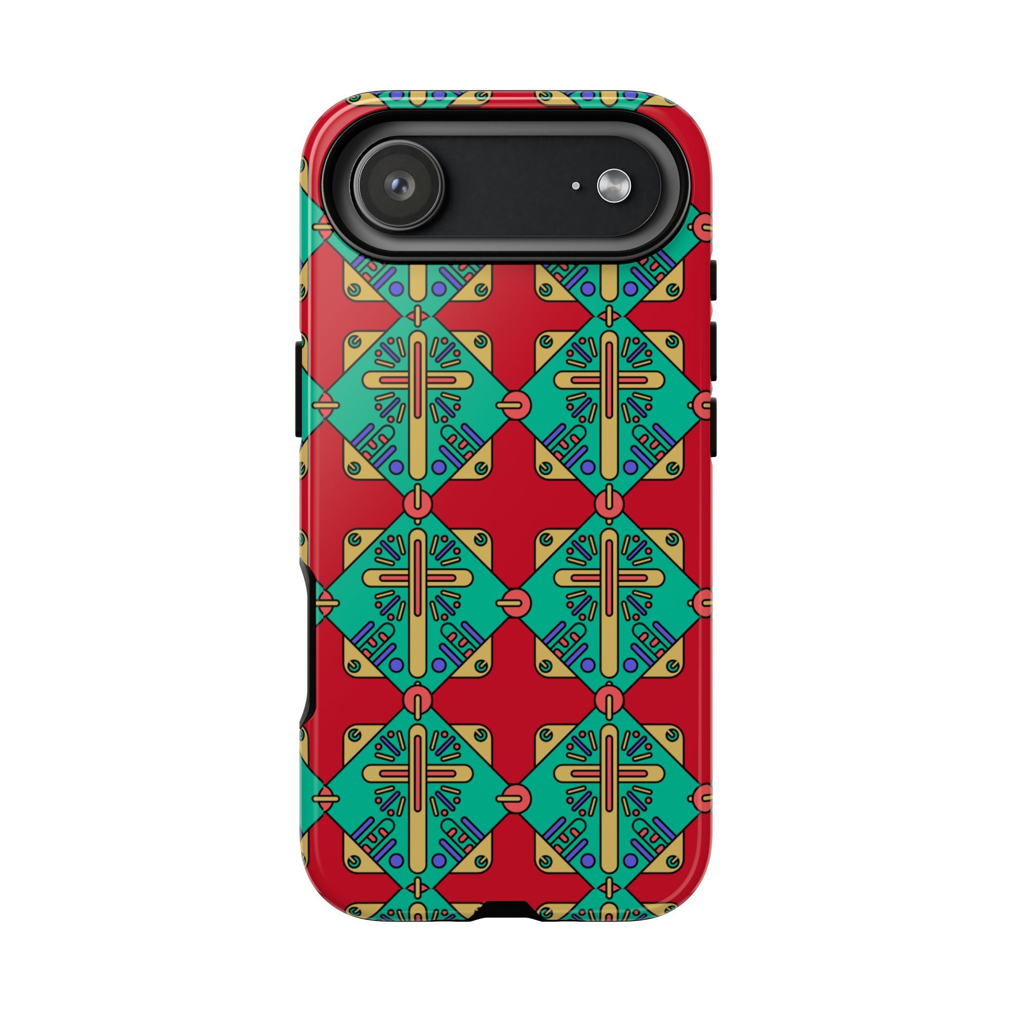 Funda resistente y vibrante para iPhone | Protección artística y colorida | Regalo católico único y elegante accesorio para teléfono