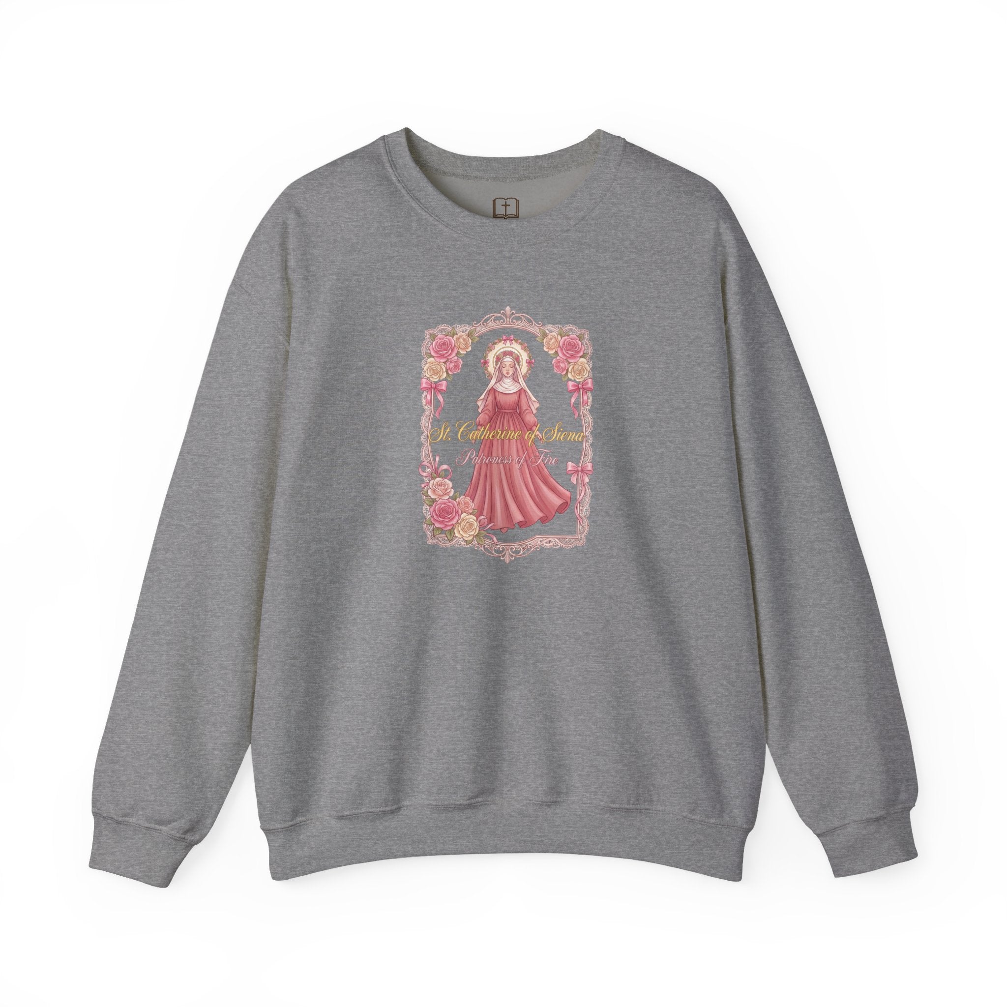 St. Catherine of Siena Patroness of Fire Crewneck Sweatshirt