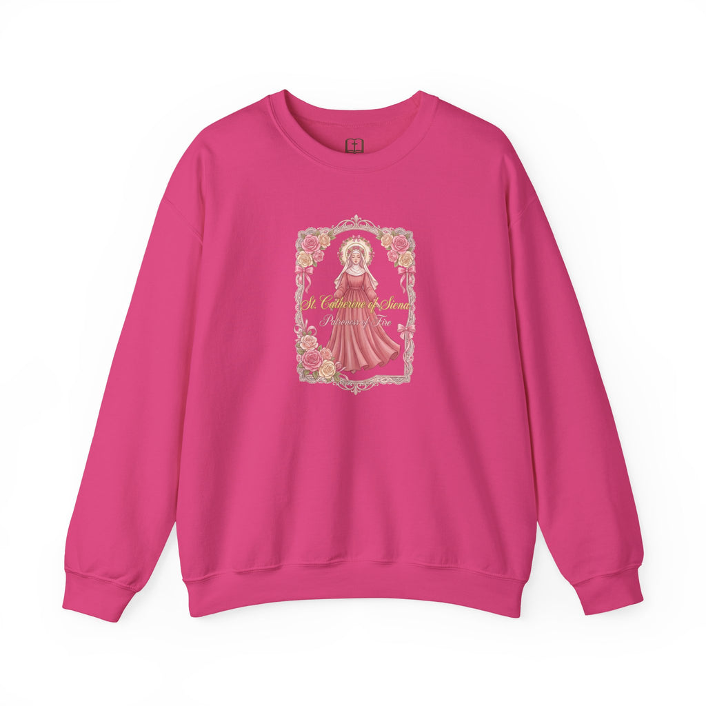 St. Catherine of Siena Patroness of Fire Crewneck Sweatshirt