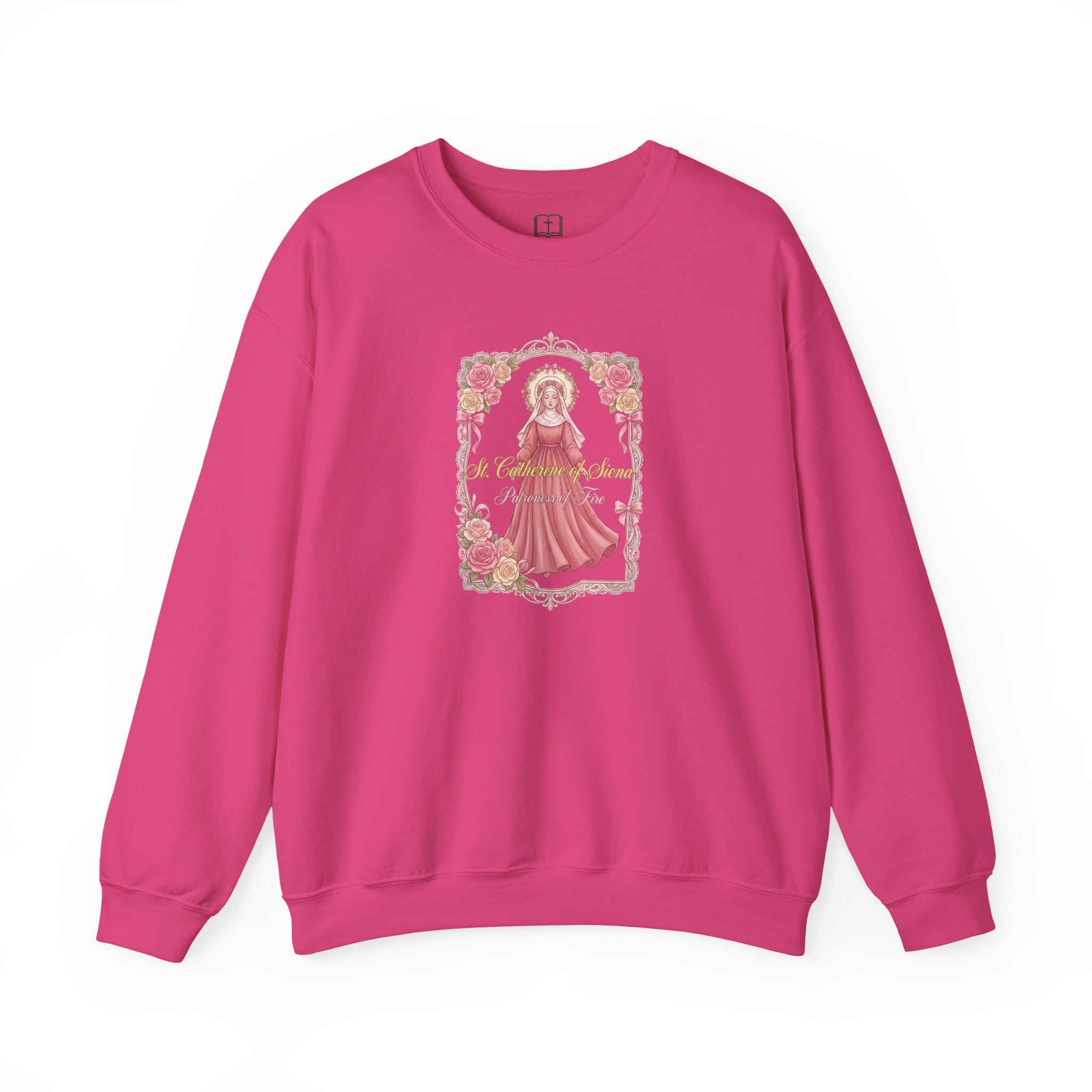 St. Catherine of Siena Patroness of Fire Crewneck Sweatshirt