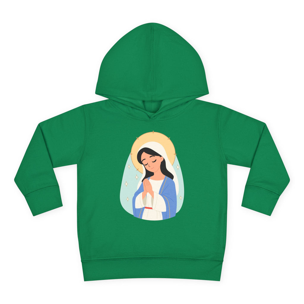 Sudadera con capucha para niña con la Virgen María Rezando | Sudadera con capucha inspirada en la fe para niñas | Ropa católica suave y acogedora