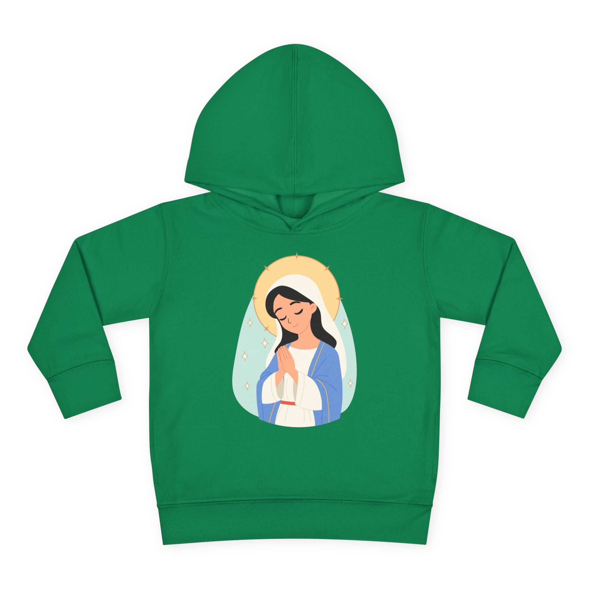 Sudadera con capucha para niña con la Virgen María Rezando | Sudadera con capucha inspirada en la fe para niñas | Ropa católica suave y acogedora