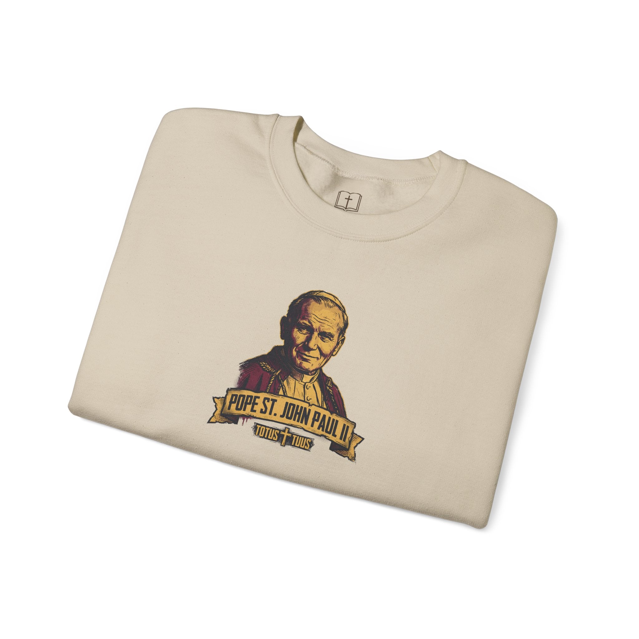 Pope St. John Paul II 'Totus Tuus' Vintage Crewneck Sweatshirt