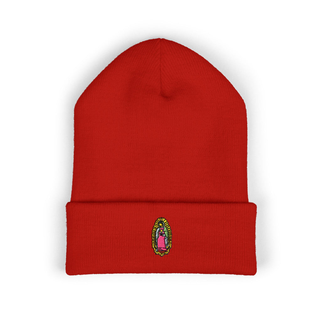 Gorro bordado de Nuestra Señora de Guadalupe | Gorro de punto católico moderno 