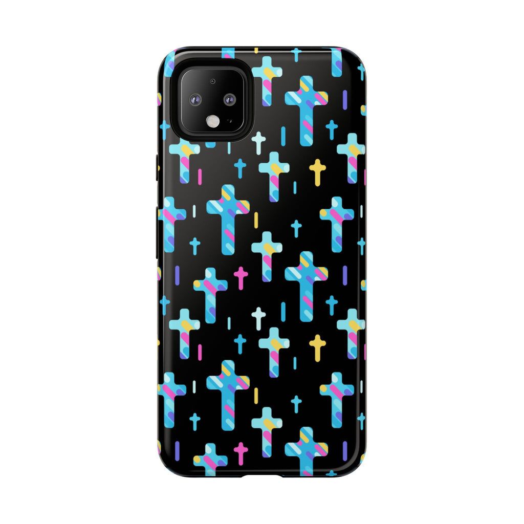 Colorful Cross Google Pixel Phone Case | Faith-Inspired Protection | Christian Gift & Everyday Accessory