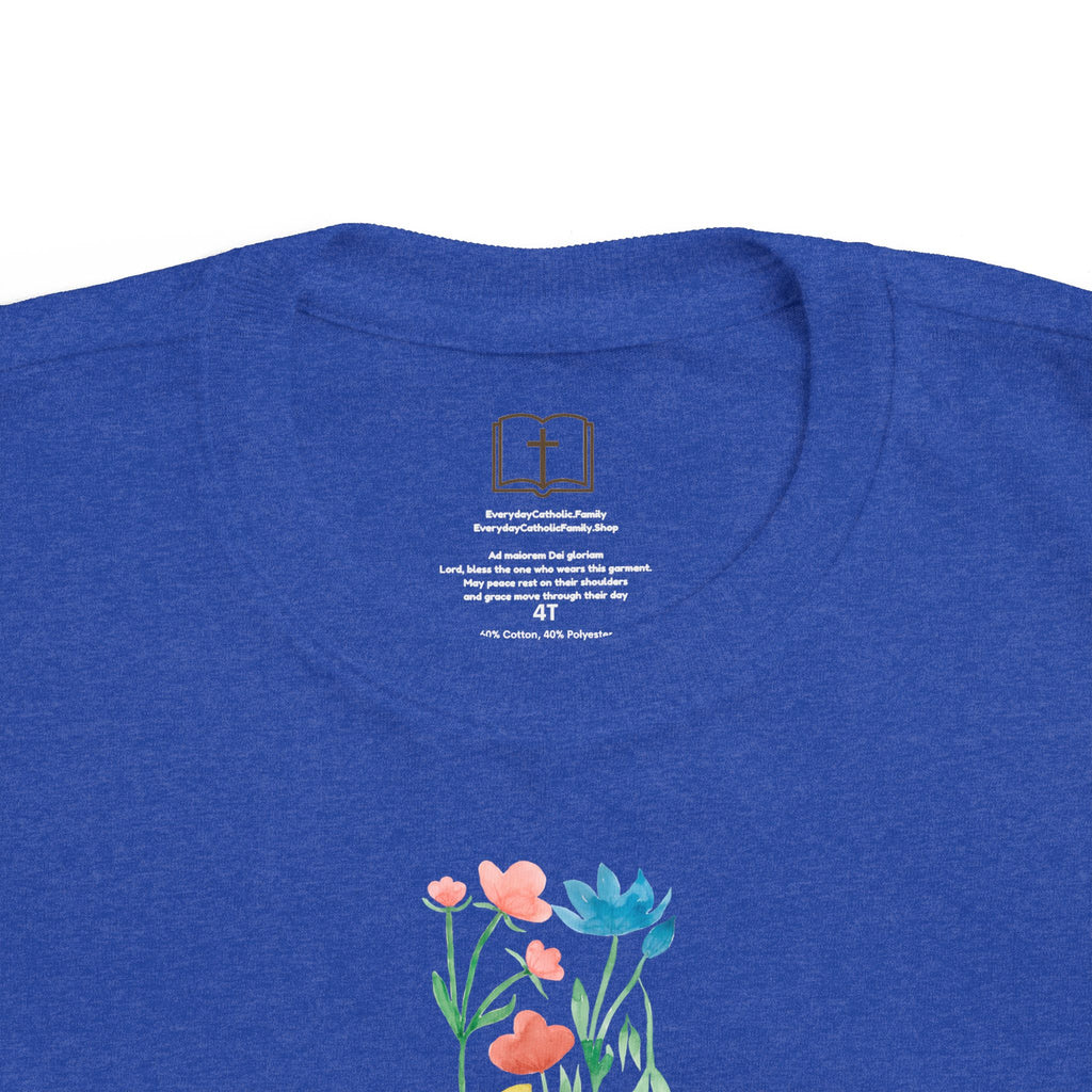 Camiseta cruzada floral para niños pequeños