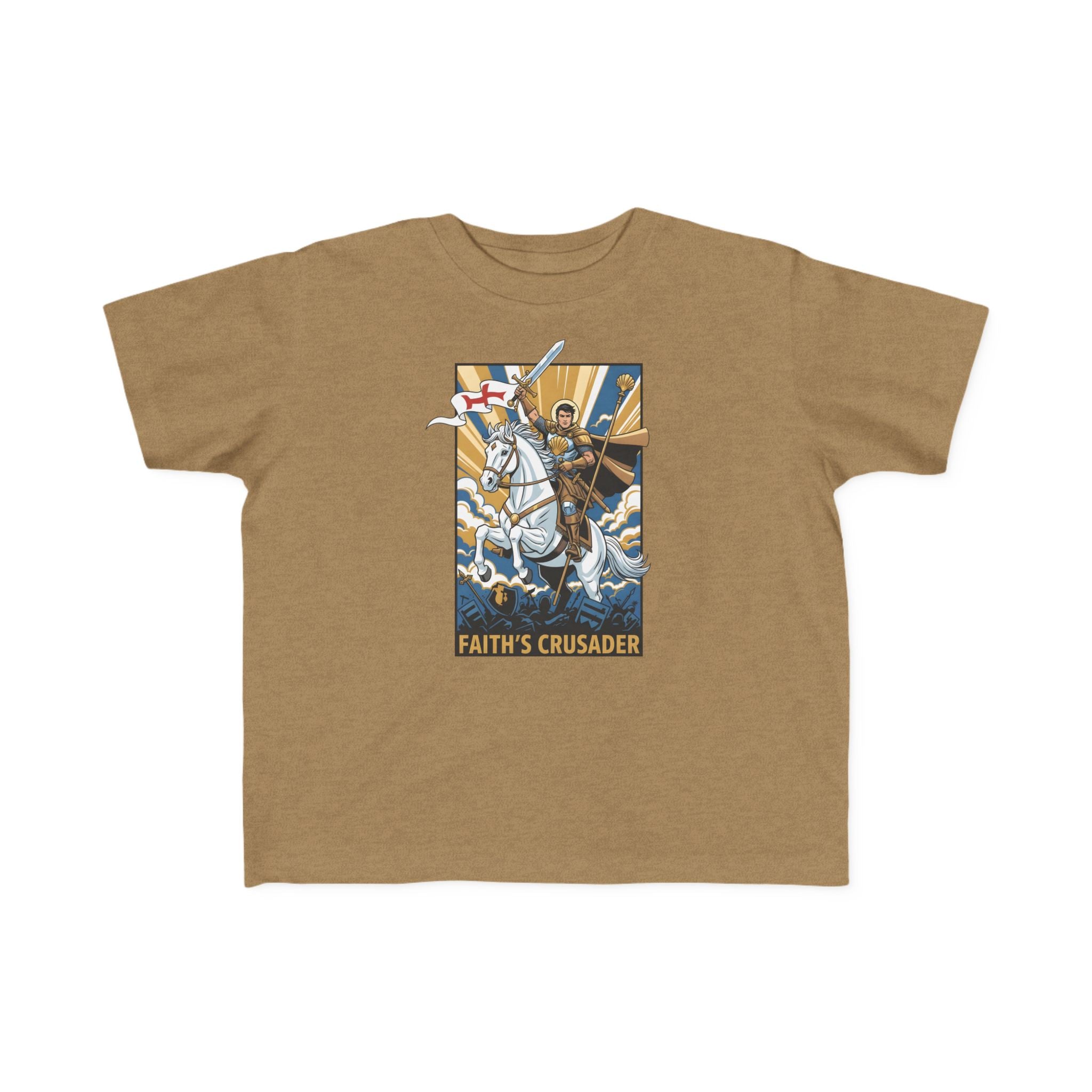 Camiseta infantil de Santiago el Mayor | Camiseta de aventura de Faith's Crusader