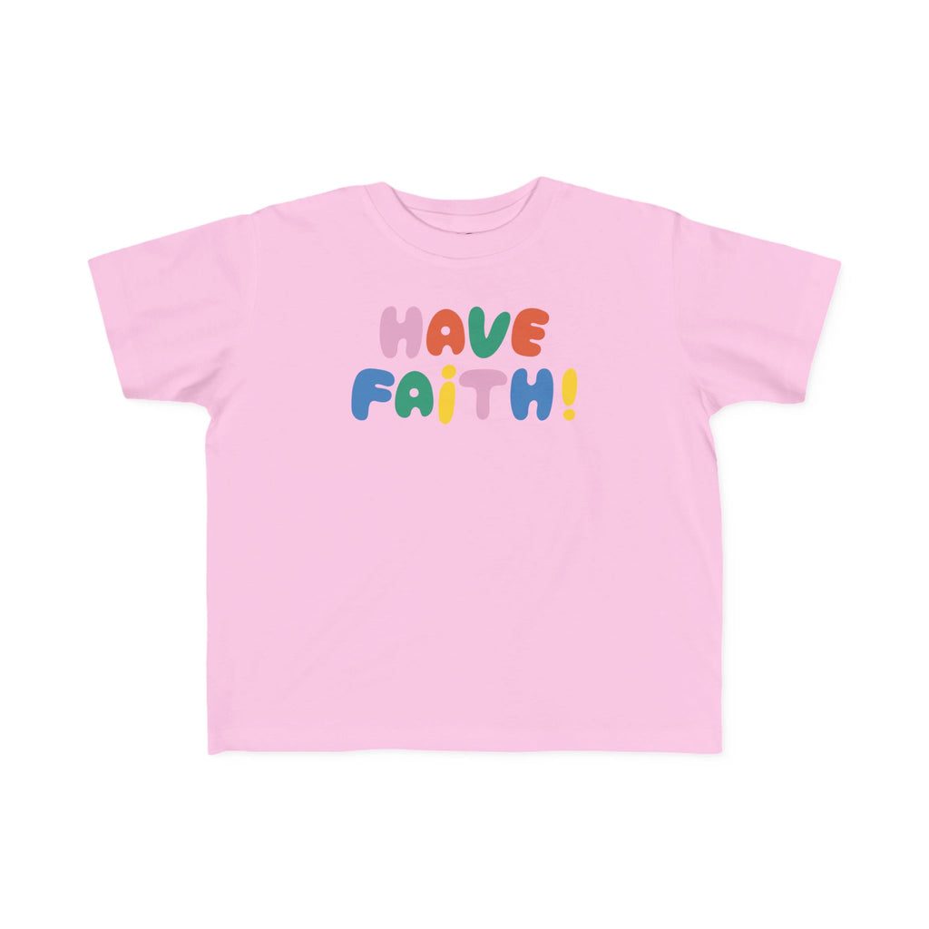 Camiseta "Ten Fe" para niños pequeños | Camiseta cristiana inspiradora para niños y niñas