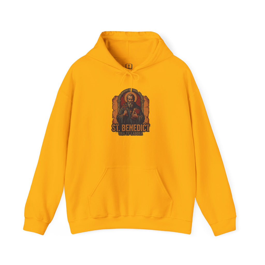 St. Benedict Ora et Labora Catholic Hoodie - Vintage Faith Sweatshirt