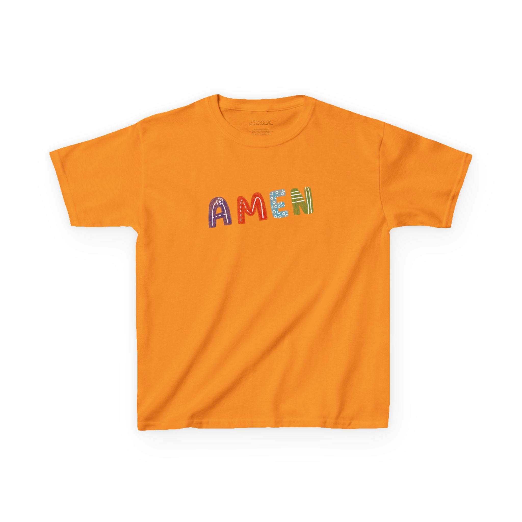 Amen Kids T-Shirt | Christian Faith Tee for Boys & Girls | Everyday Catholic Family Apparel