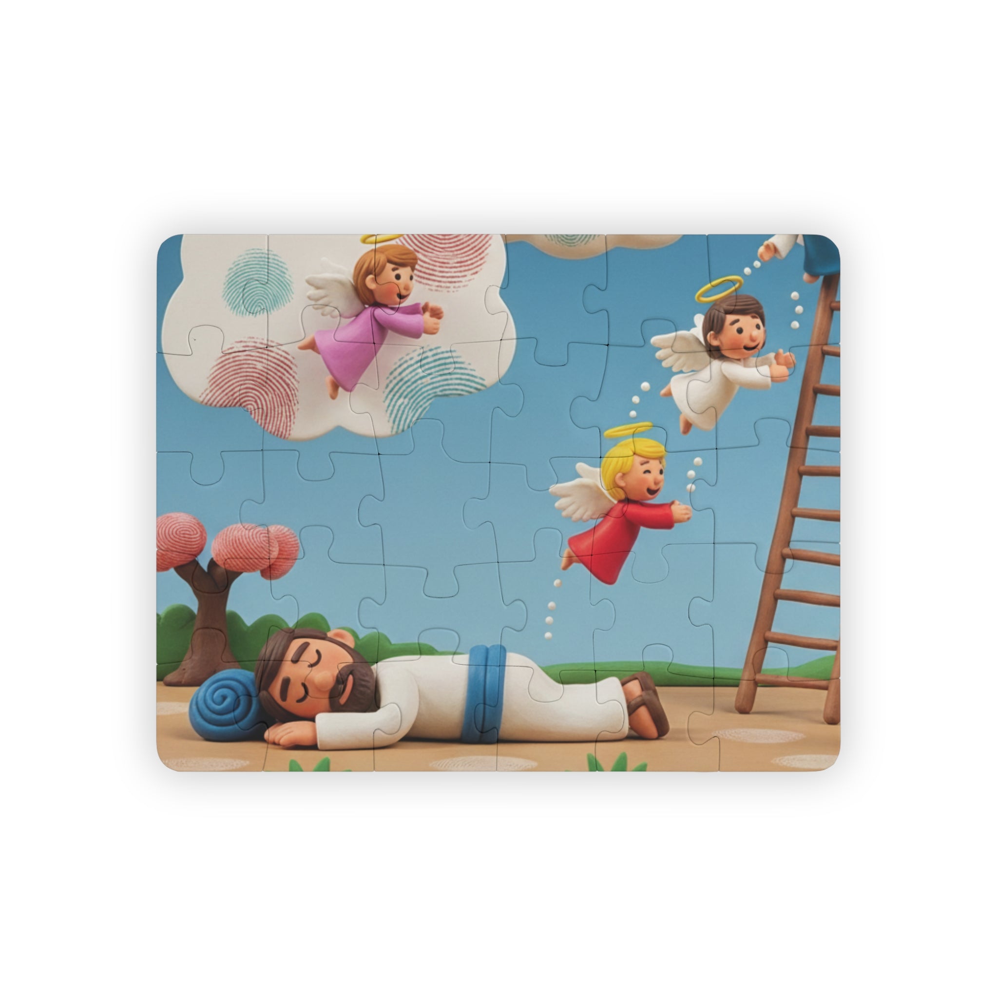 Children’s 30-Piece Puzzle — Jacobs Ladder with Angels (Religious Kids Puzzle)