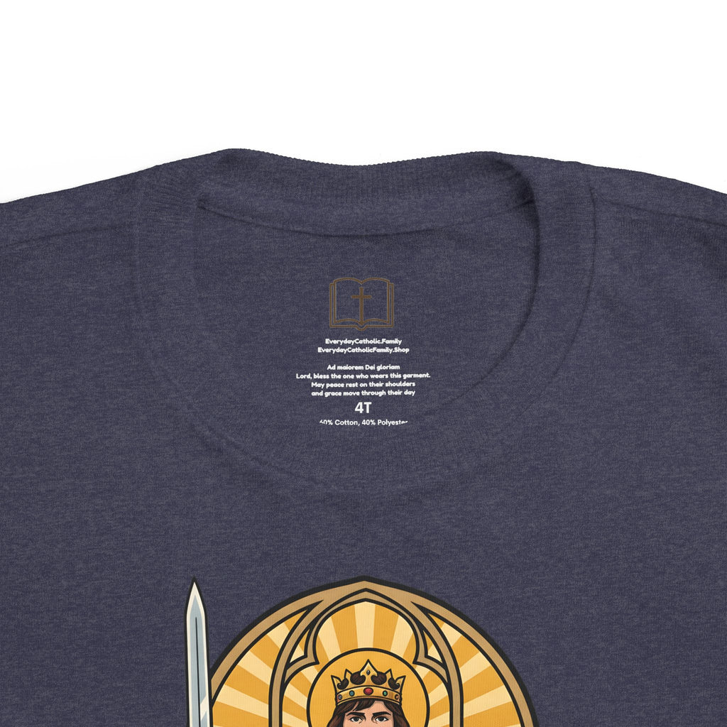 Camiseta de San Luis IX para niño | Camiseta cristiana "Fiel Caballero" para niño