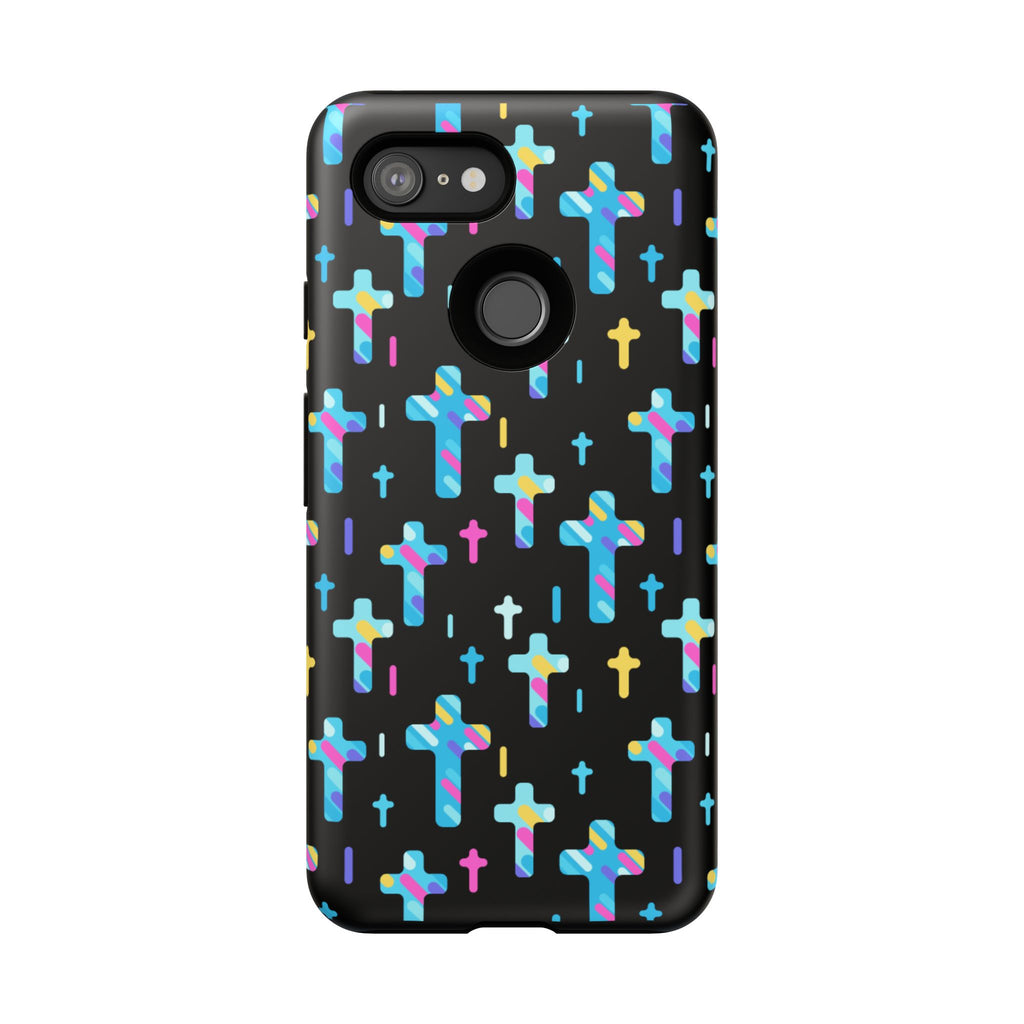 Colorful Cross Google Pixel Phone Case | Faith-Inspired Protection | Christian Gift & Everyday Accessory