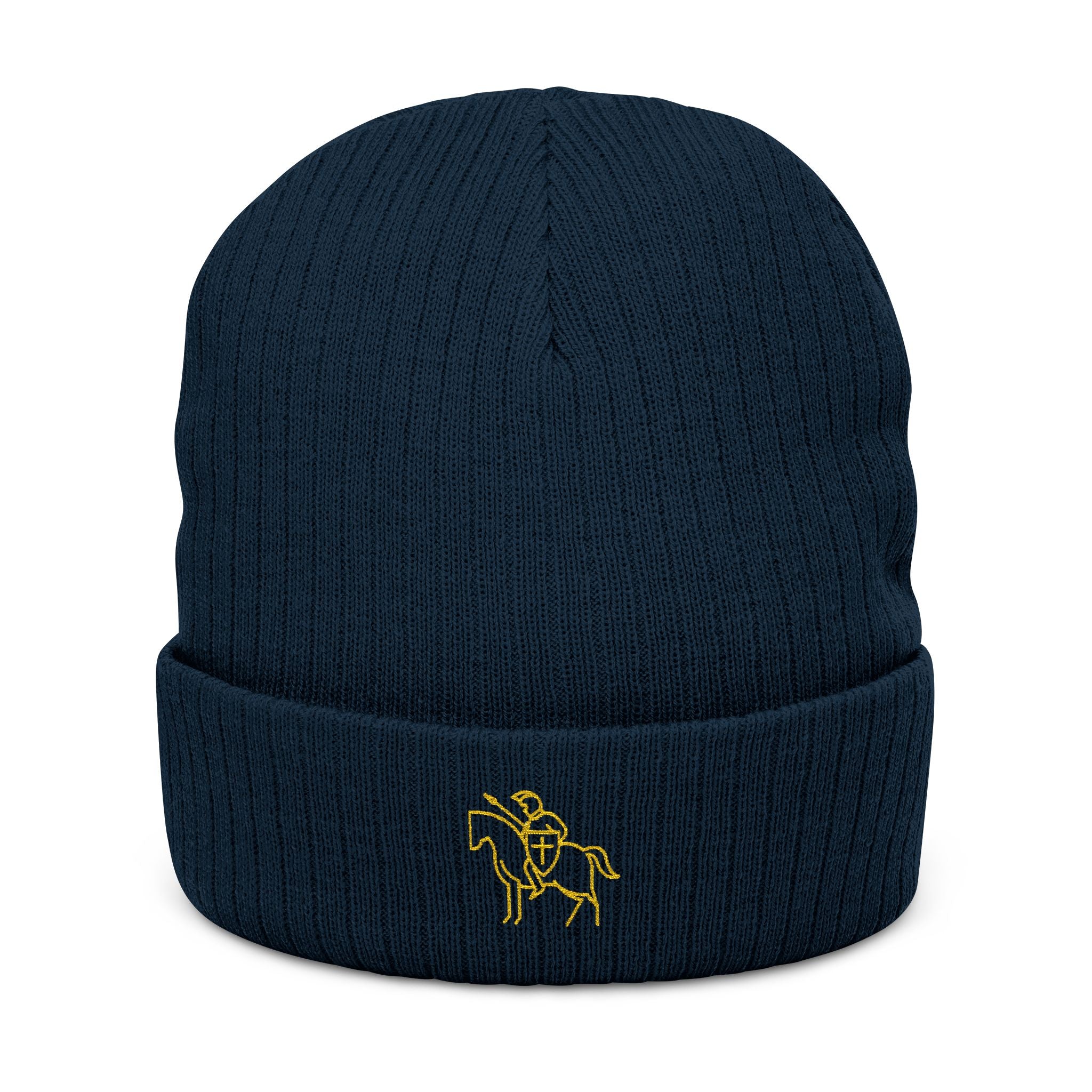 Gorro de Cruzado de la Fe | Gorro de invierno católico para hombre | Gorro de punto bordado | Regalo para papás y esposos