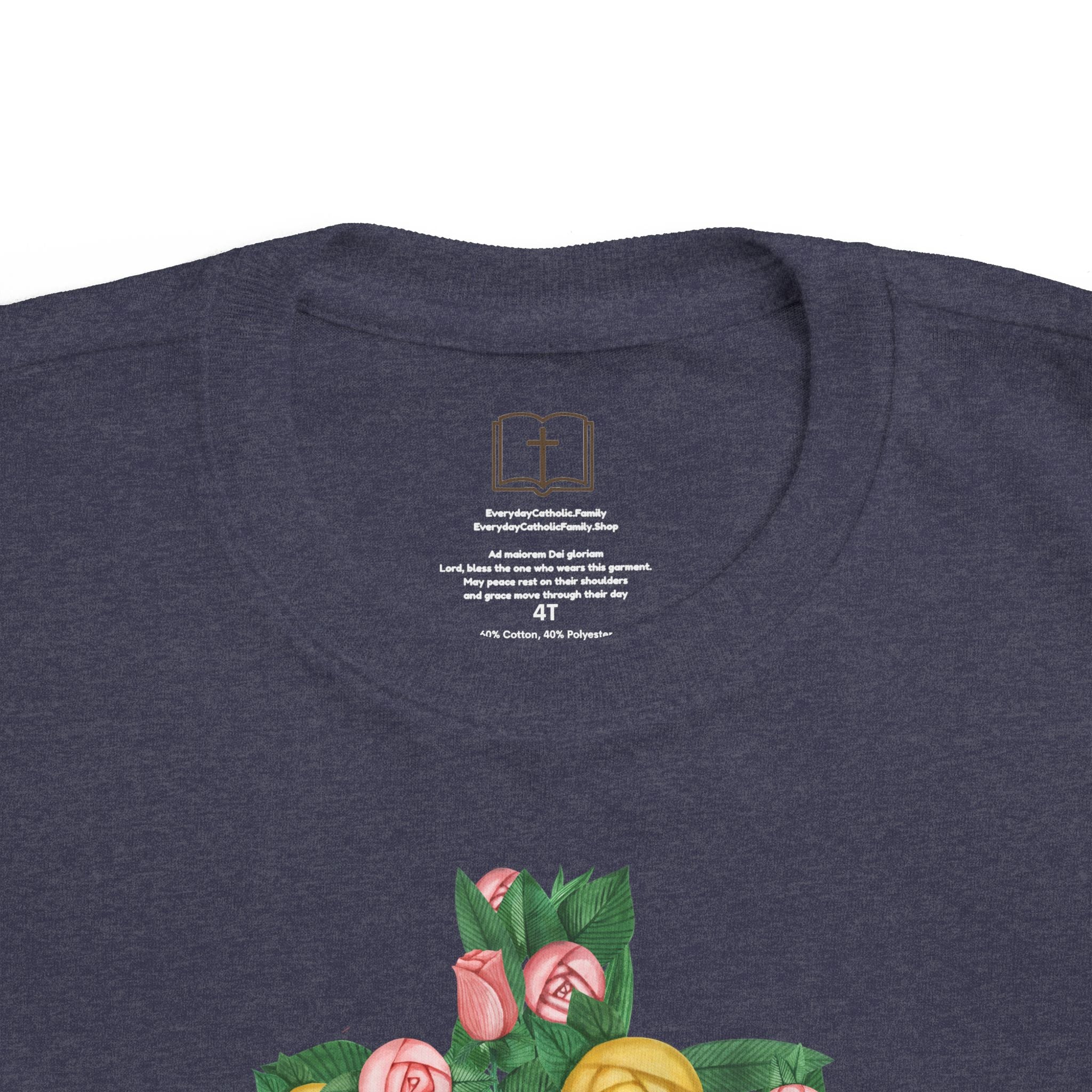 Camiseta cruzada floral para niños pequeños