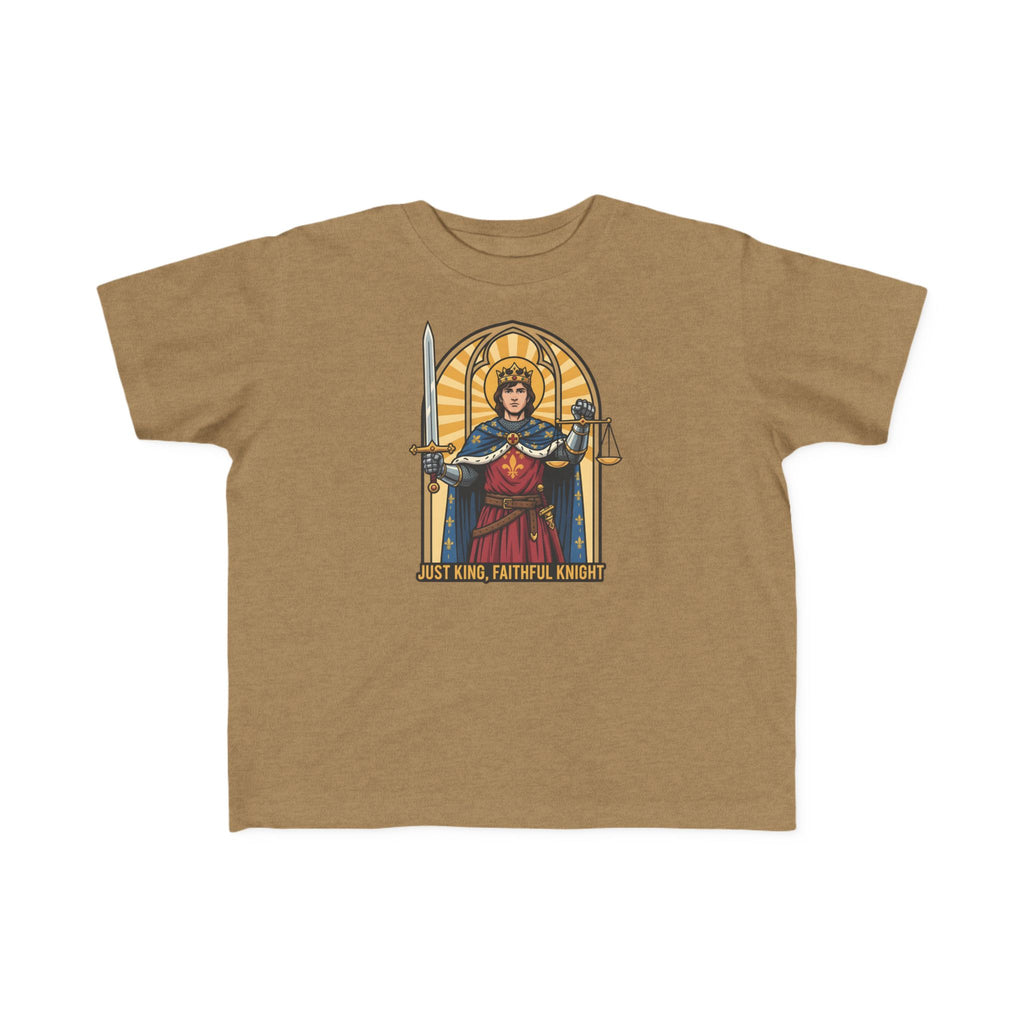 Camiseta de San Luis IX para niño | Camiseta cristiana "Fiel Caballero" para niño
