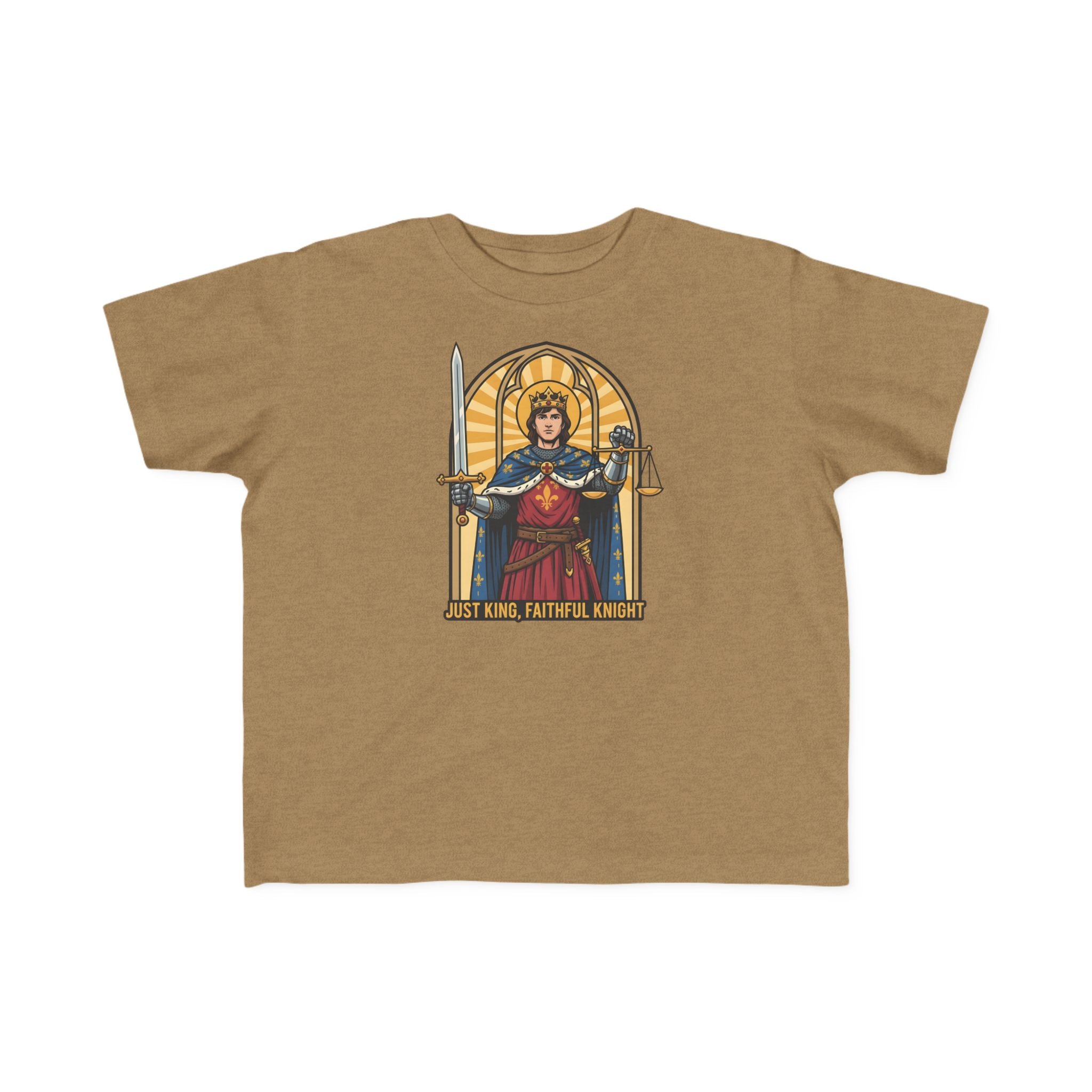 Camiseta de San Luis IX para niño | Camiseta cristiana "Fiel Caballero" para niño