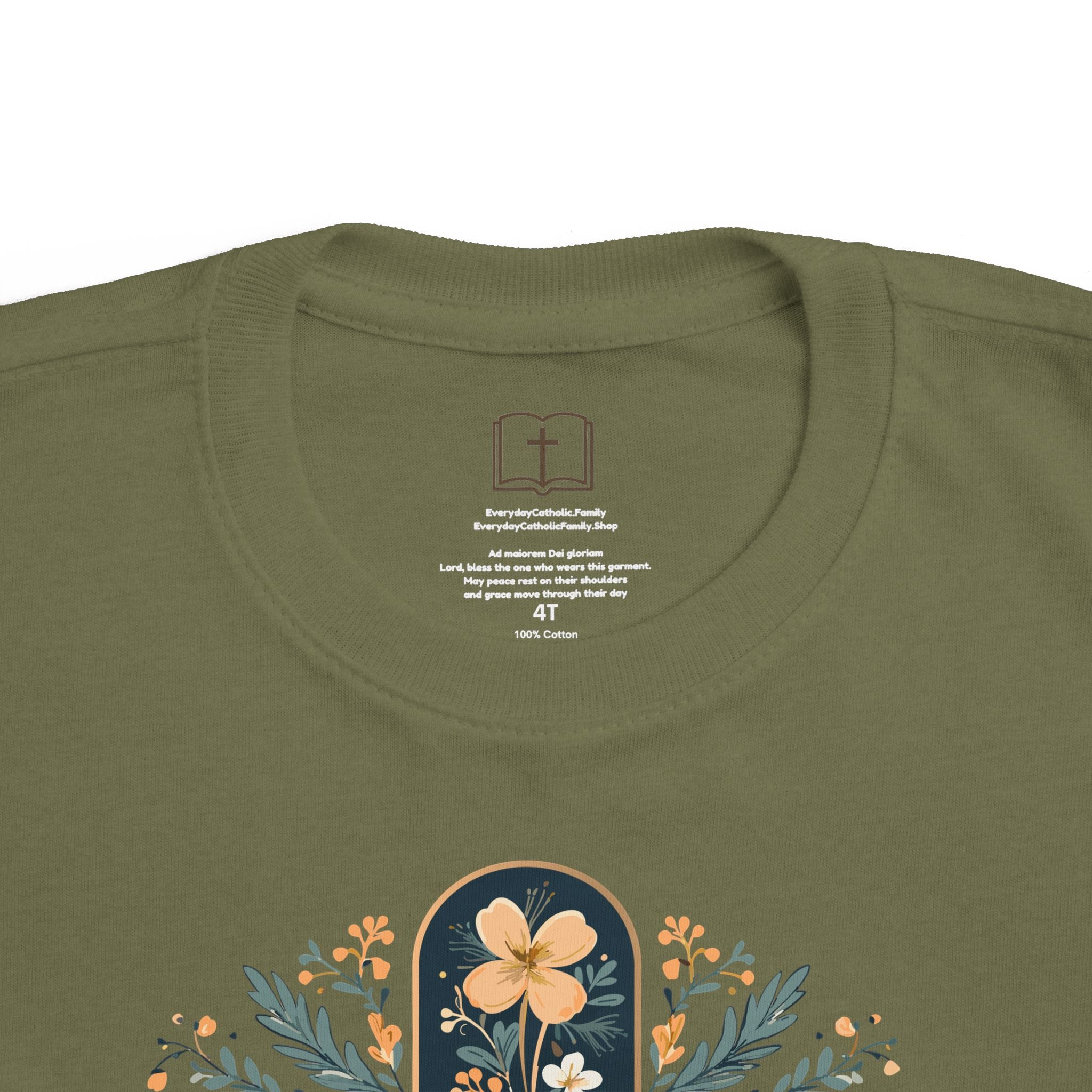 Camiseta cruzada floral para niños pequeños