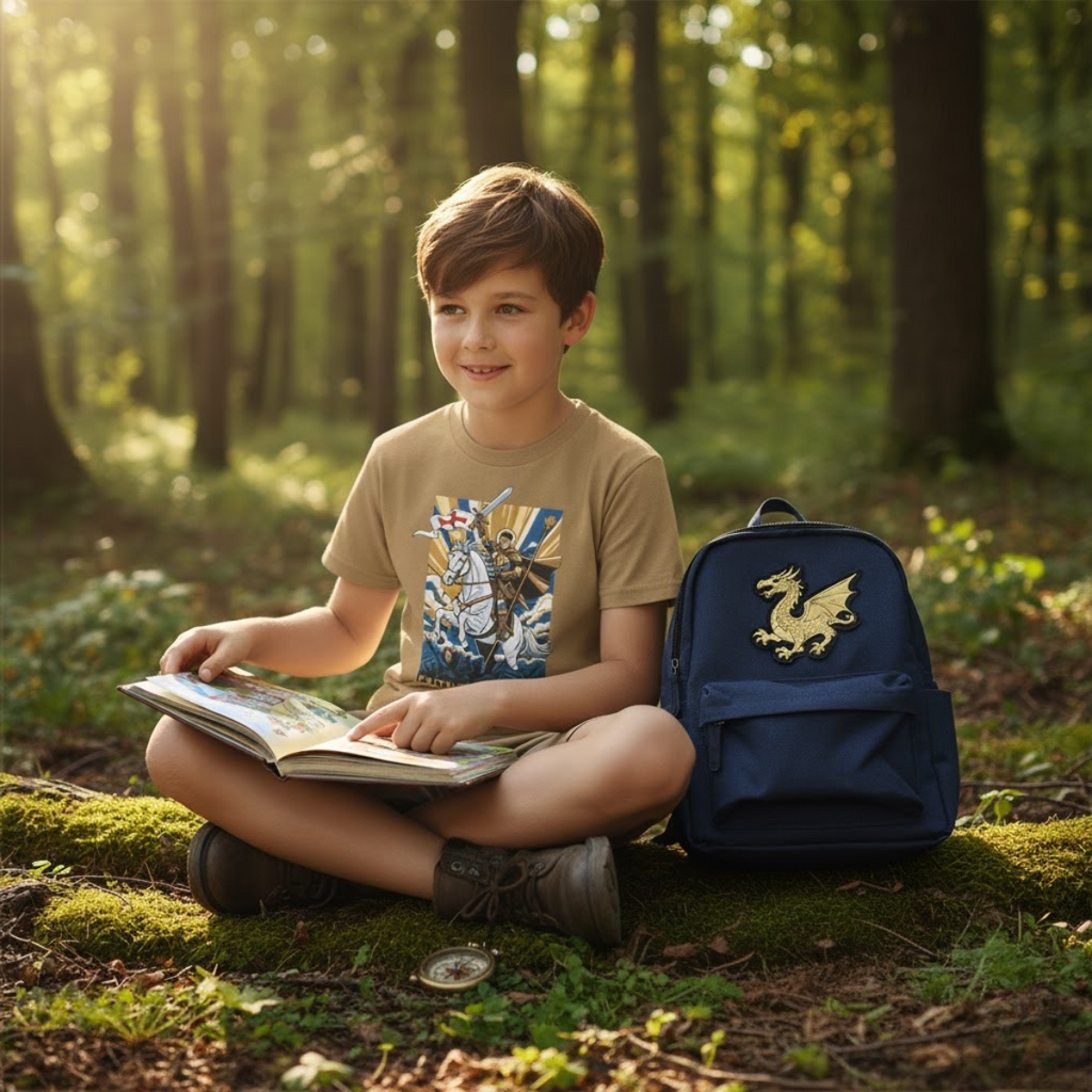 Camiseta infantil de Santiago el Mayor | Camiseta de la Aventura de los Cruzados de la Fe