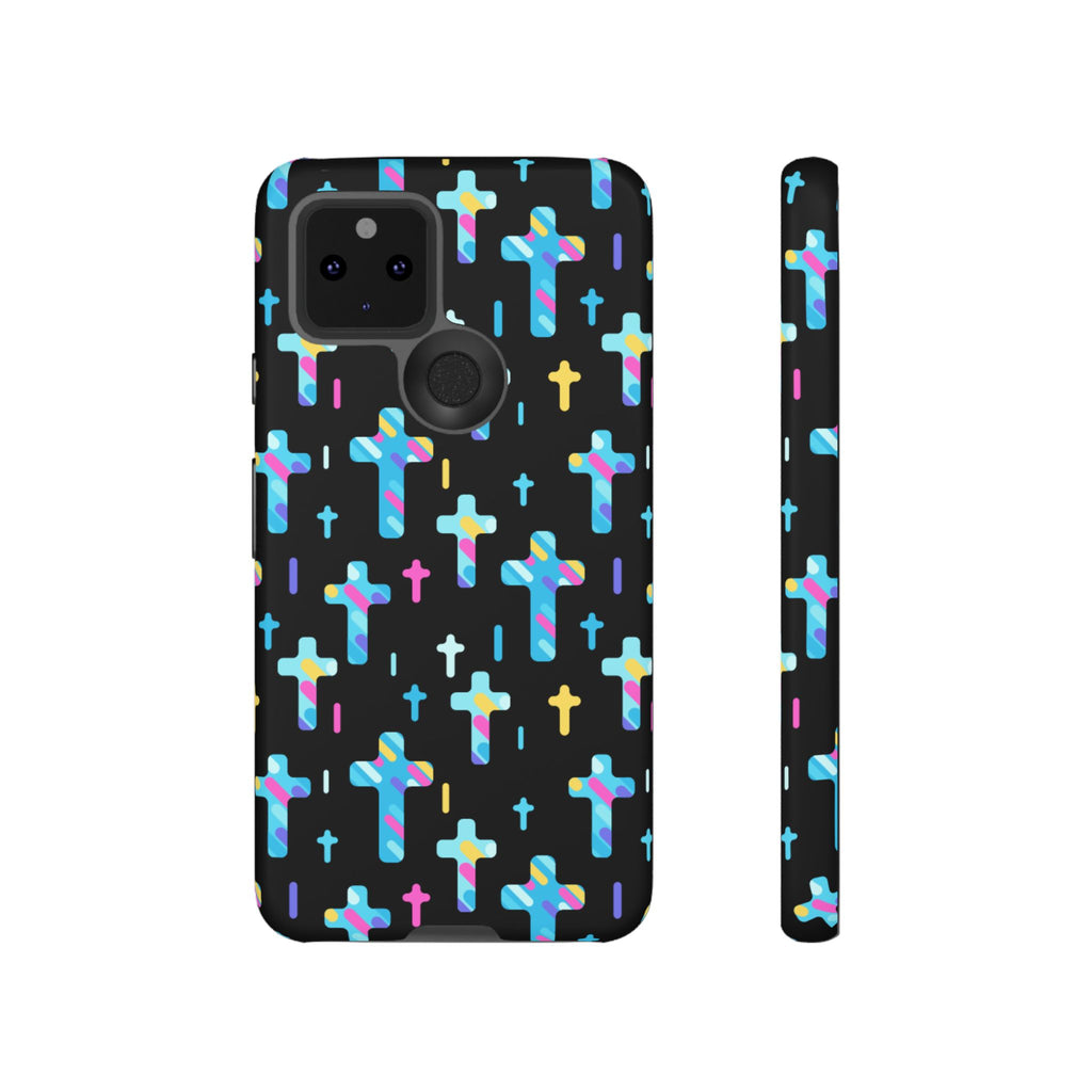 Colorful Cross Google Pixel Phone Case | Faith-Inspired Protection | Christian Gift & Everyday Accessory