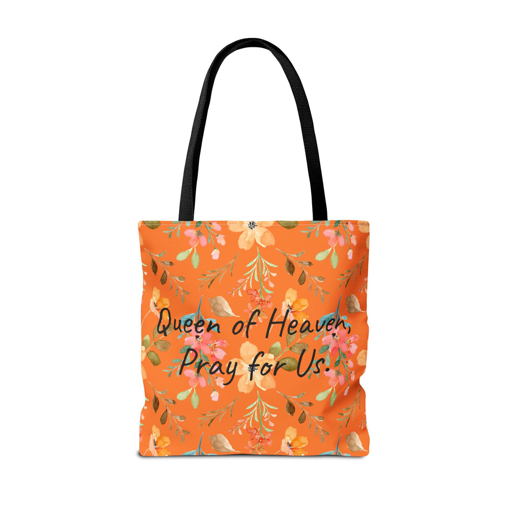 Bolso Tote Reina del Cielo – Diseño Floral Mariano | Bolso Tote Fe Católica para Mujer