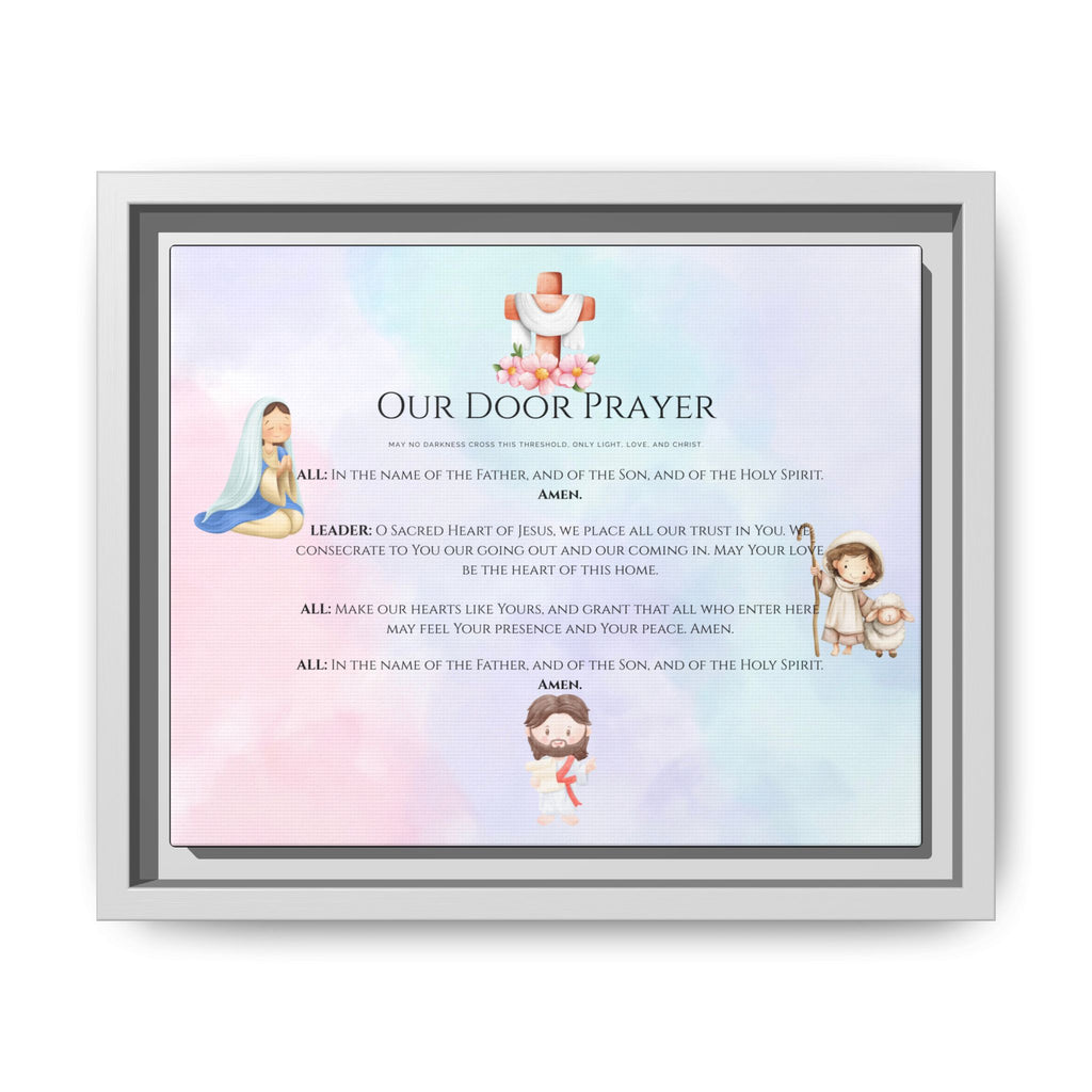 Oración de nuestra puerta” Arte mural familiar del Sagrado Corazón