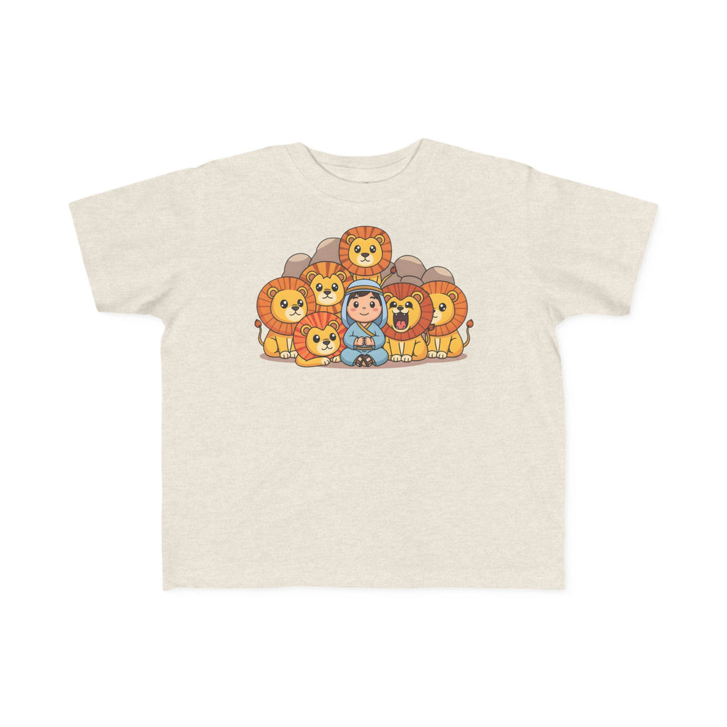 Camiseta infantil "El fiel Daniel en el foso de los leones" | Camiseta de historia católica