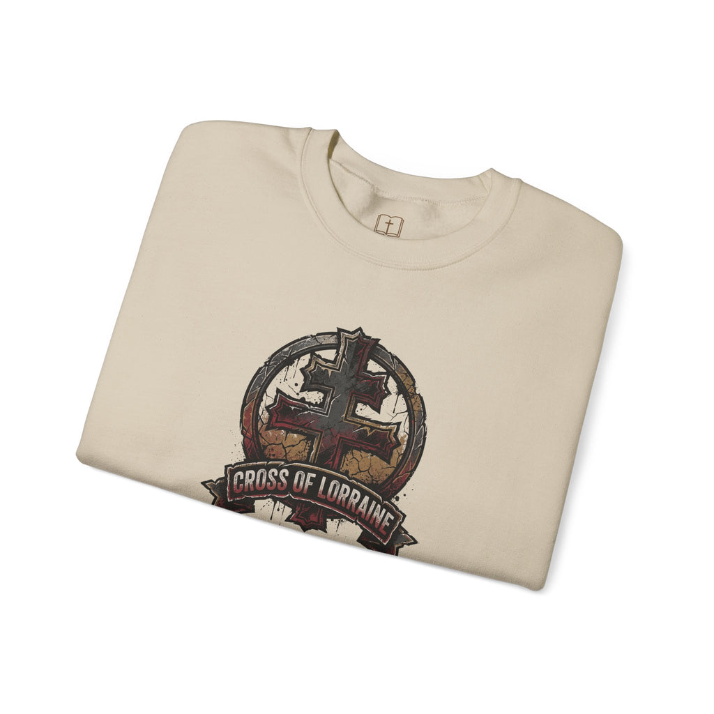 'Cross of Lorraine' Sweatshirt | Catholic Strength and Honor