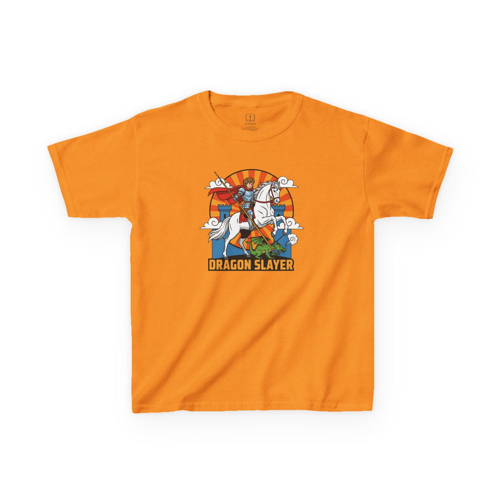 Camiseta infantil de San Jorge Cazador de Dragones | Camiseta de aventura inspirada en la fe para niños