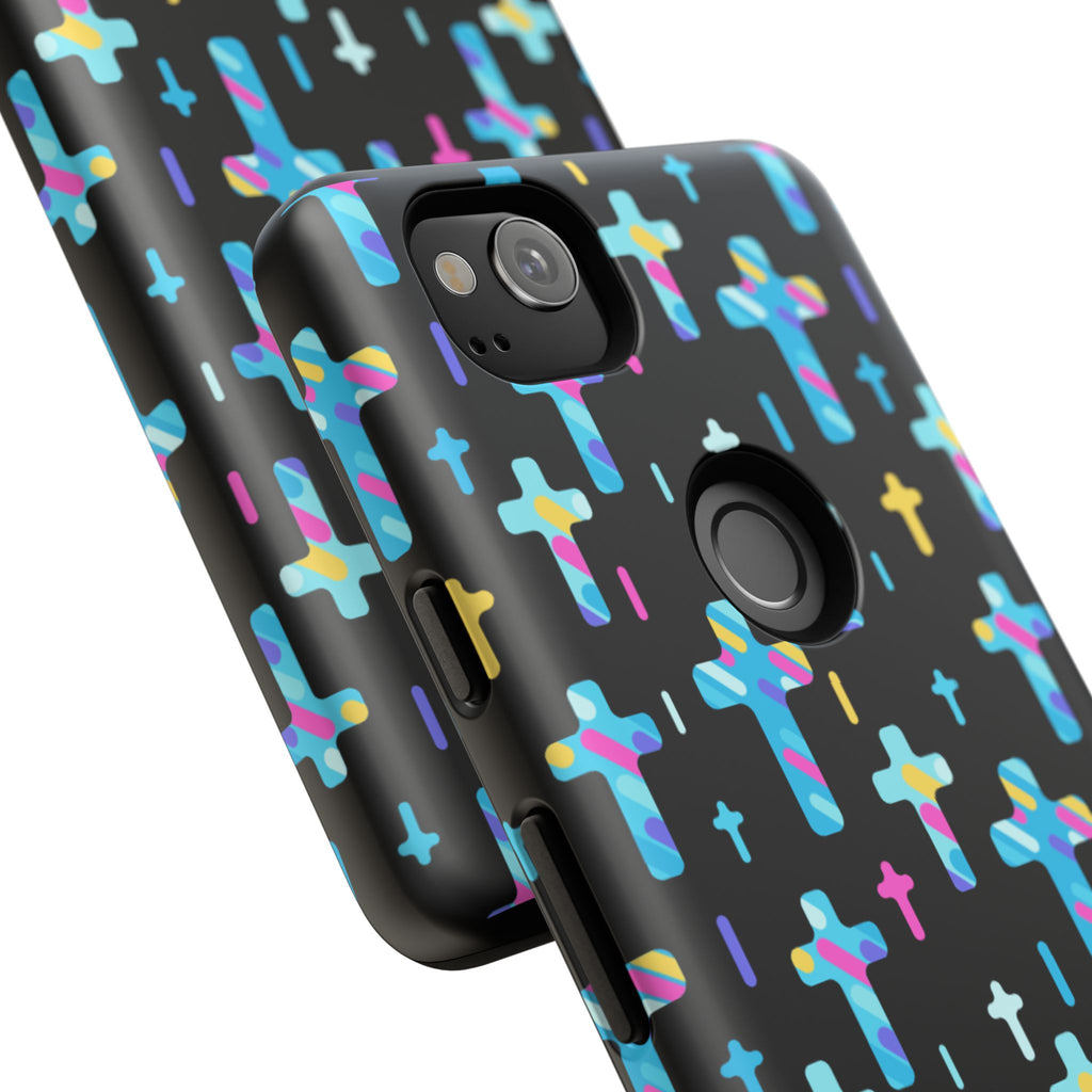 Colorful Cross Google Pixel Phone Case | Faith-Inspired Protection | Christian Gift & Everyday Accessory