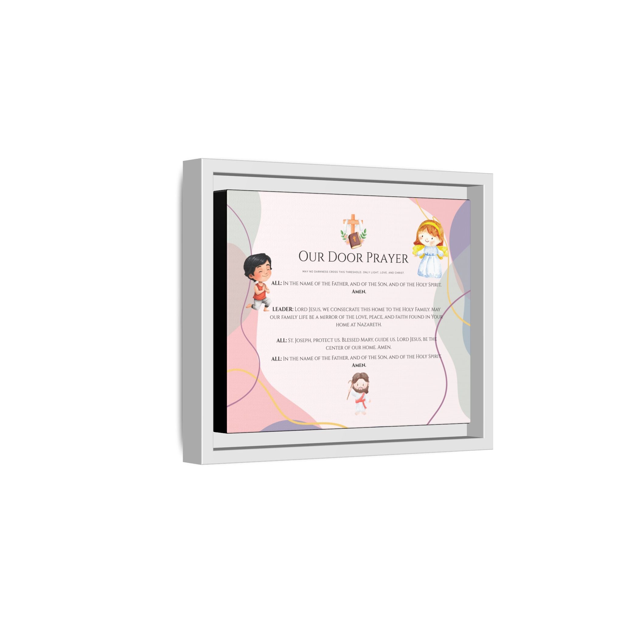 Arte mural de la Sagrada Familia “Oración de nuestra puerta”