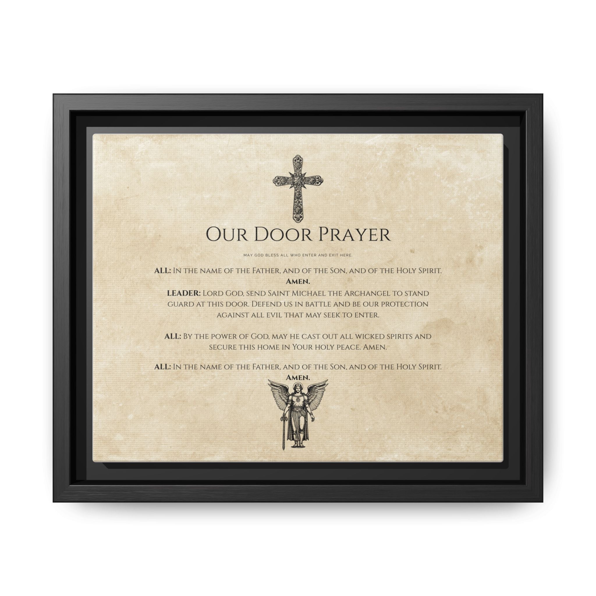 Oración a la Puerta | Arte mural cristiano para bendecir el hogar