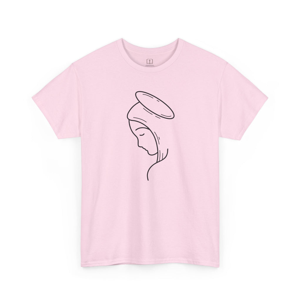 Camiseta con silueta de María | Camiseta católica para mujer | Gracia cotidiana | Regalo inspirado en la fe para madres e hijas
