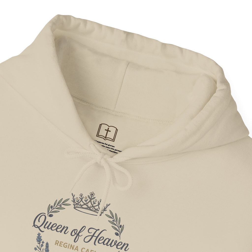 Sudadera católica Reina del Cielo Regina Caeli | Suéter con corona floral