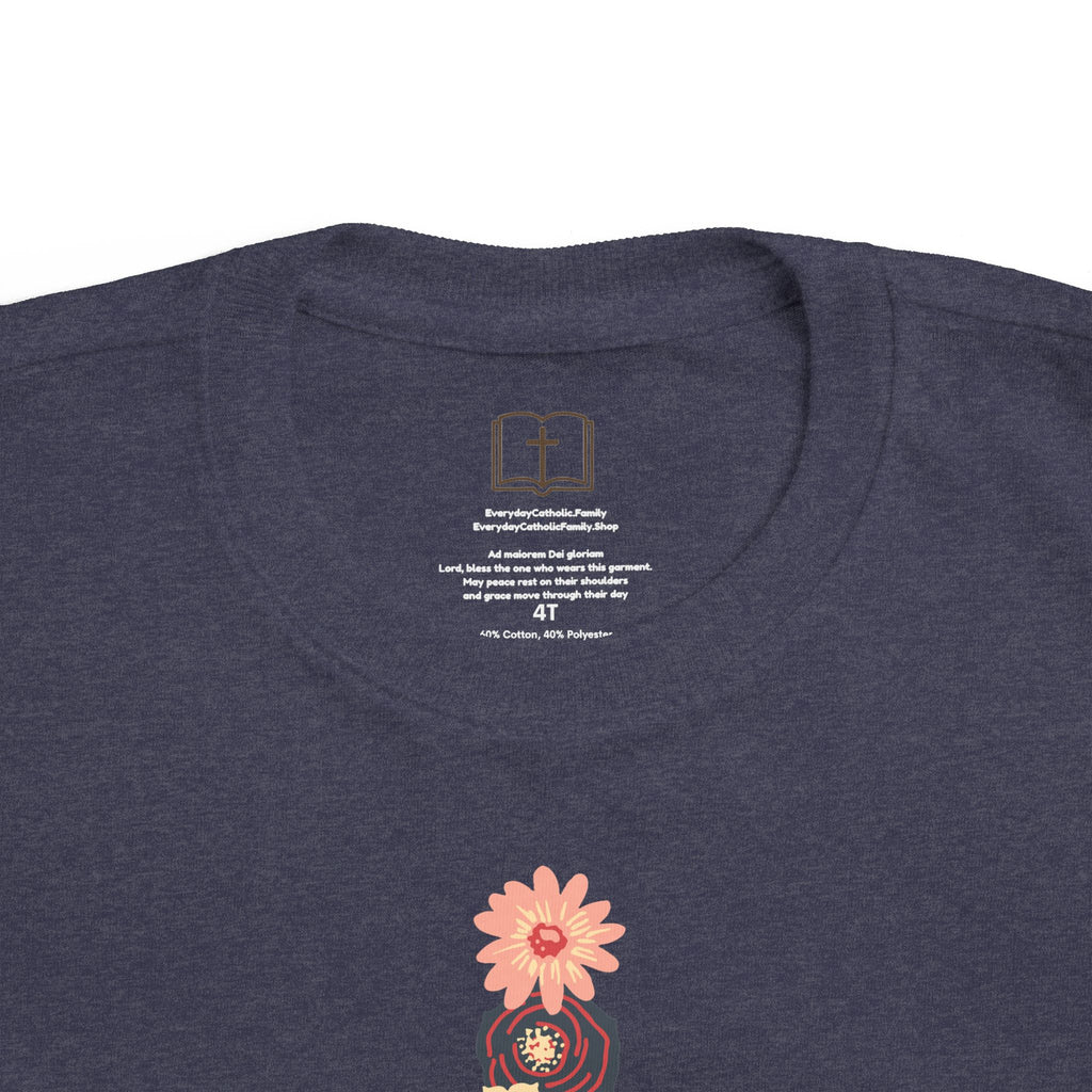 Camiseta cruzada floral para niños pequeños