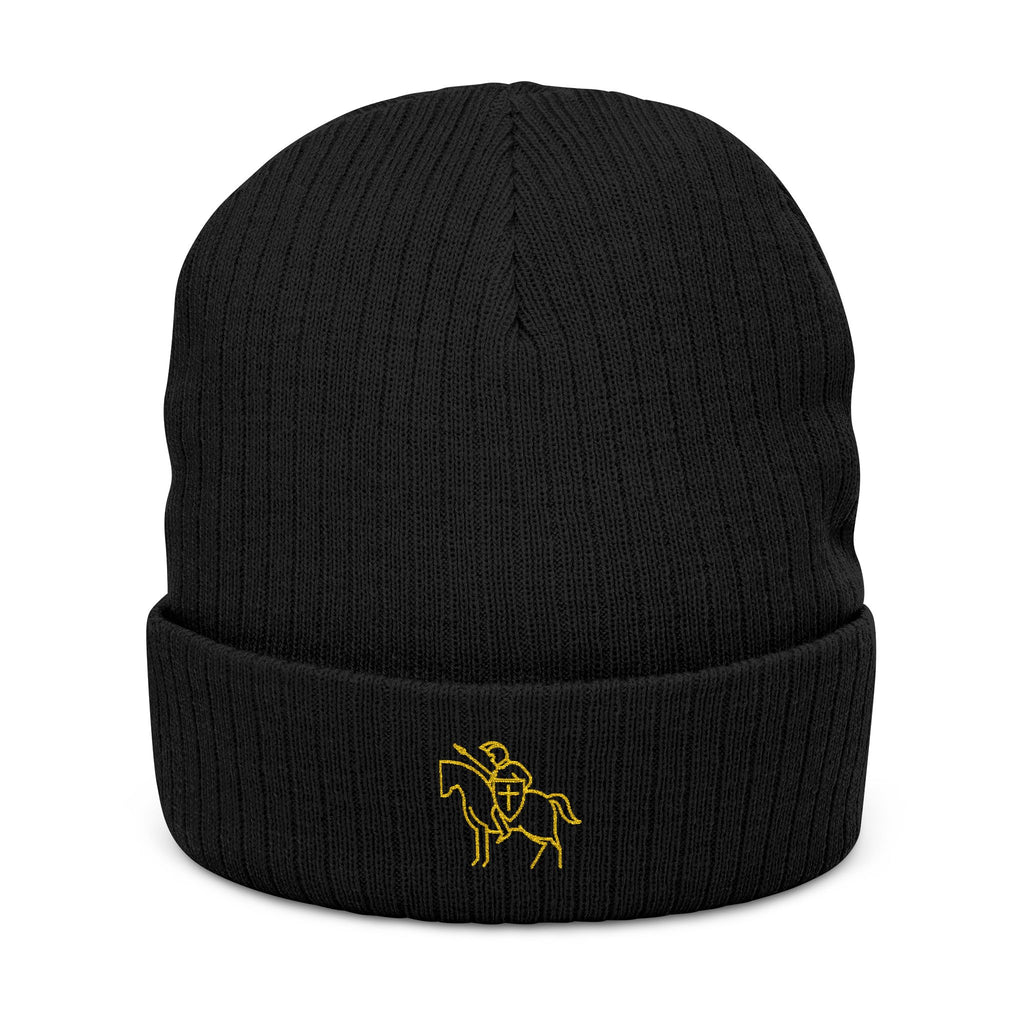Gorro de Cruzado de la Fe | Gorro de invierno católico para hombre | Gorro de punto bordado | Regalo para papás y esposos