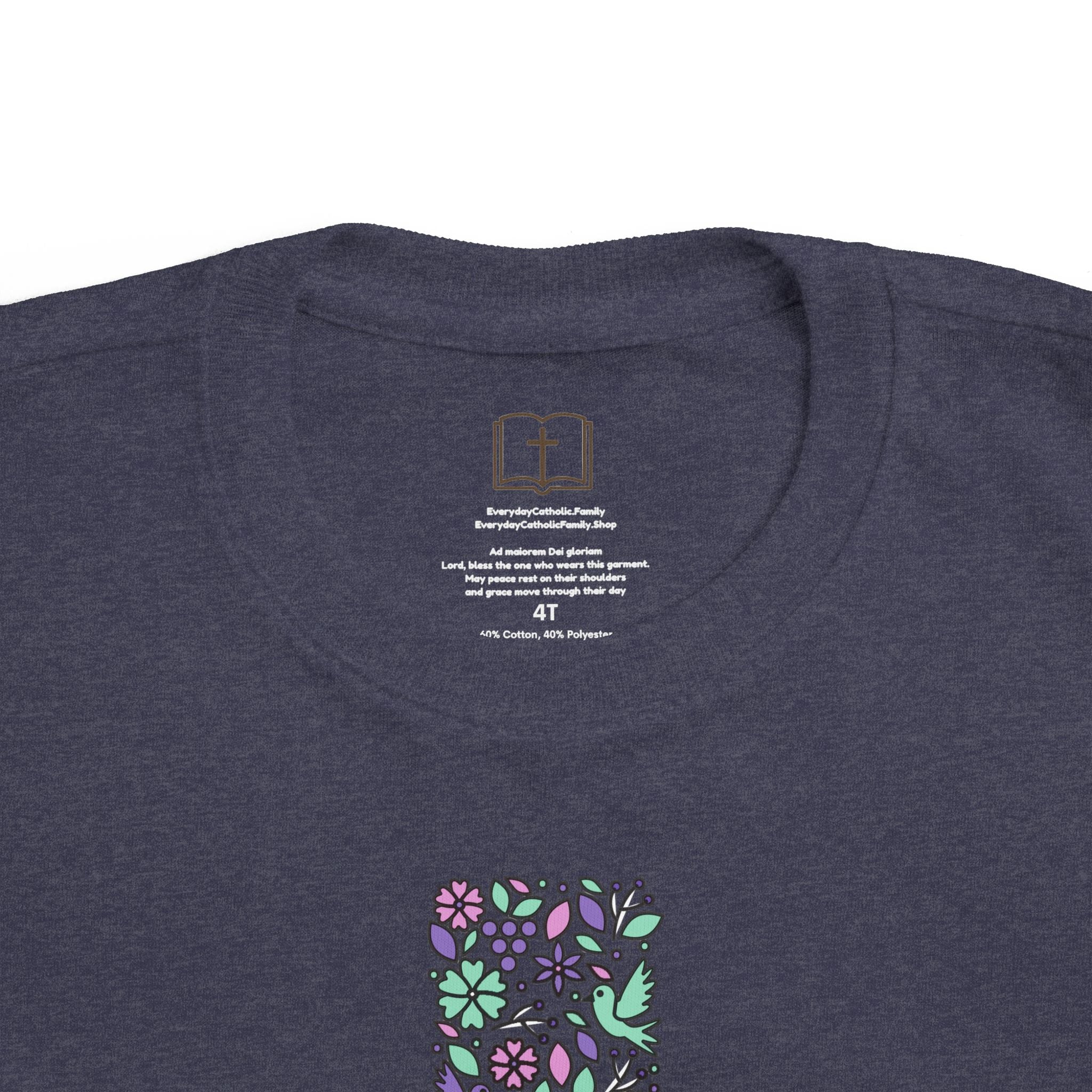 Camiseta cruzada floral para niños pequeños