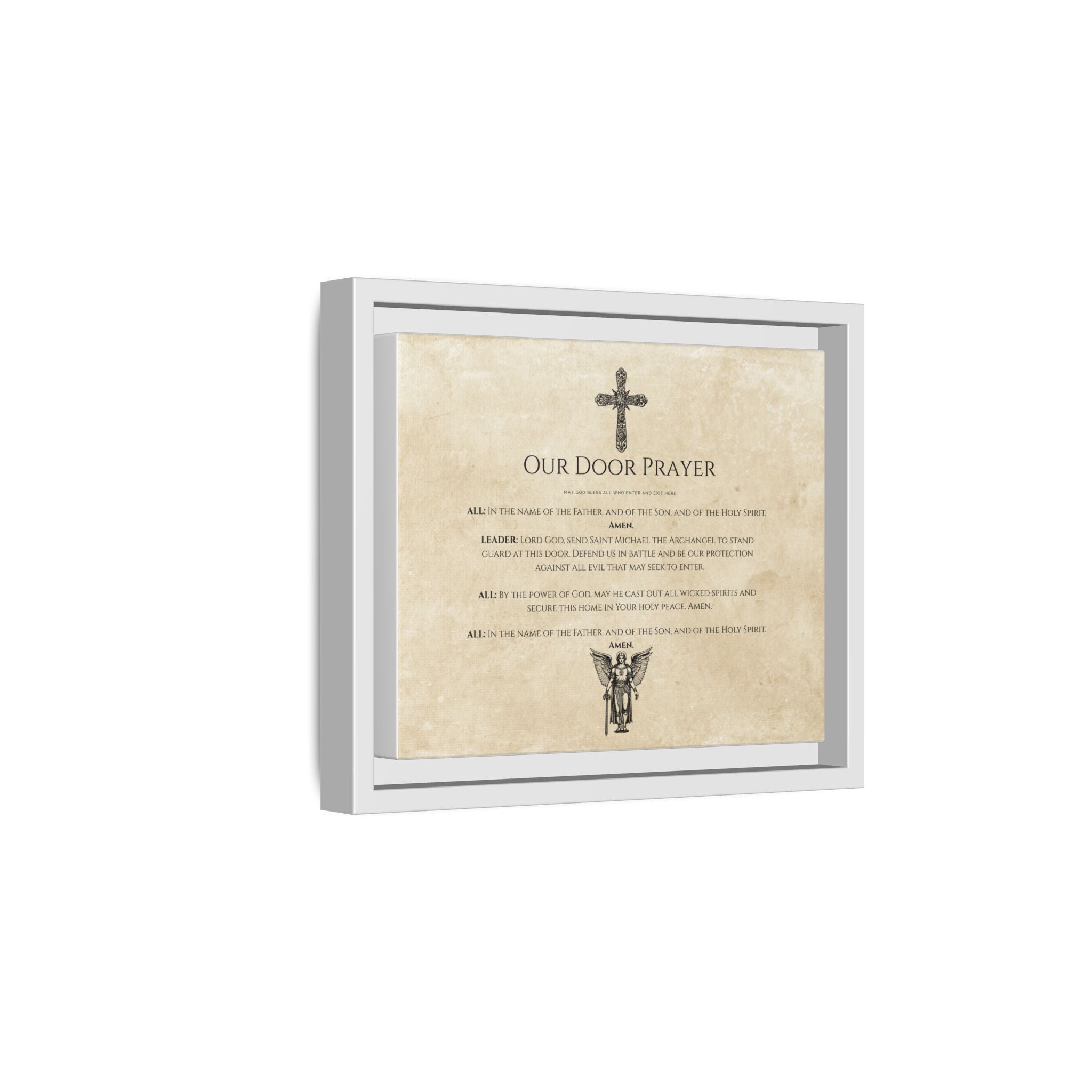 Oración a la Puerta | Arte mural cristiano para bendecir el hogar