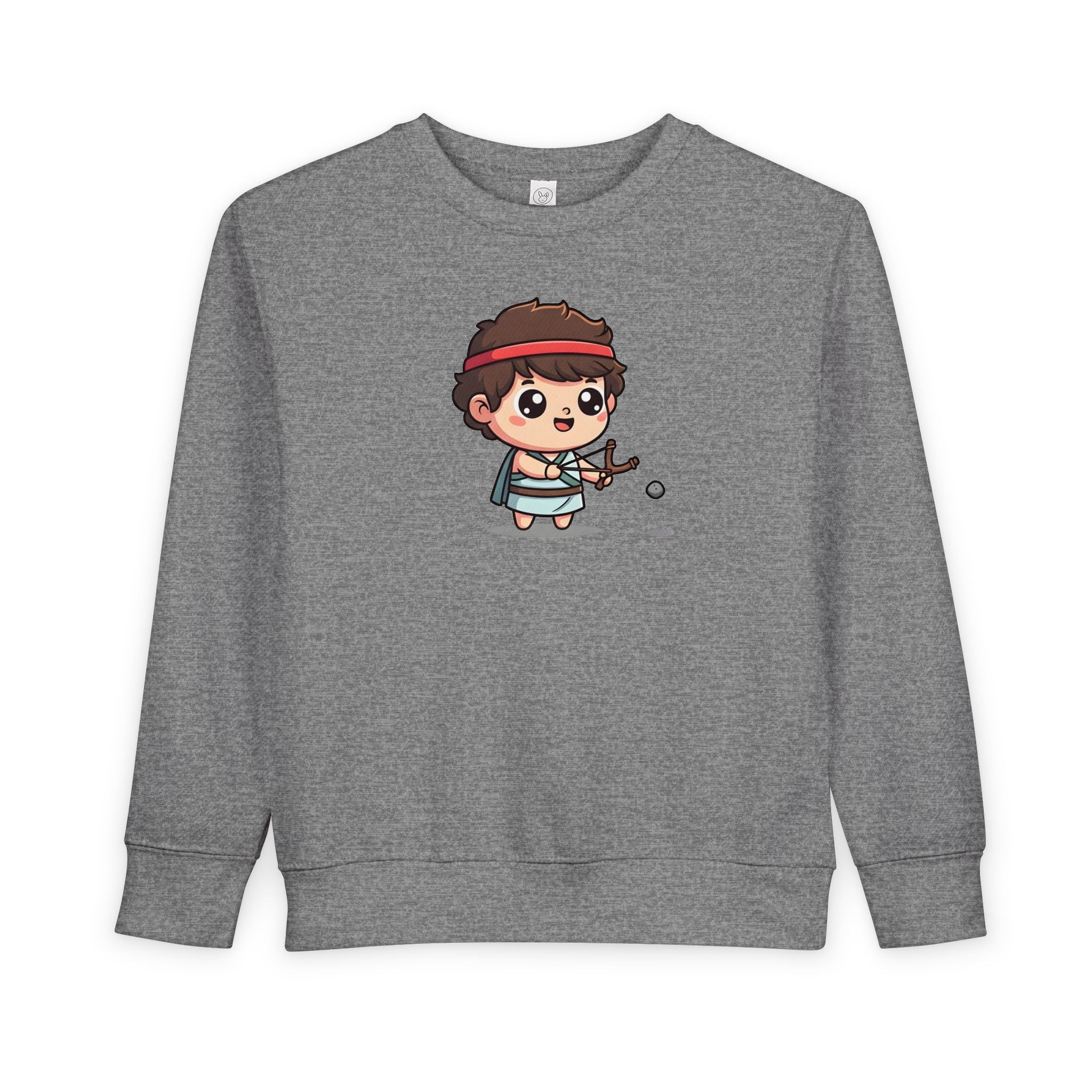 Sudadera infantil con el mensaje "David y Goliat: Valor católico" 
