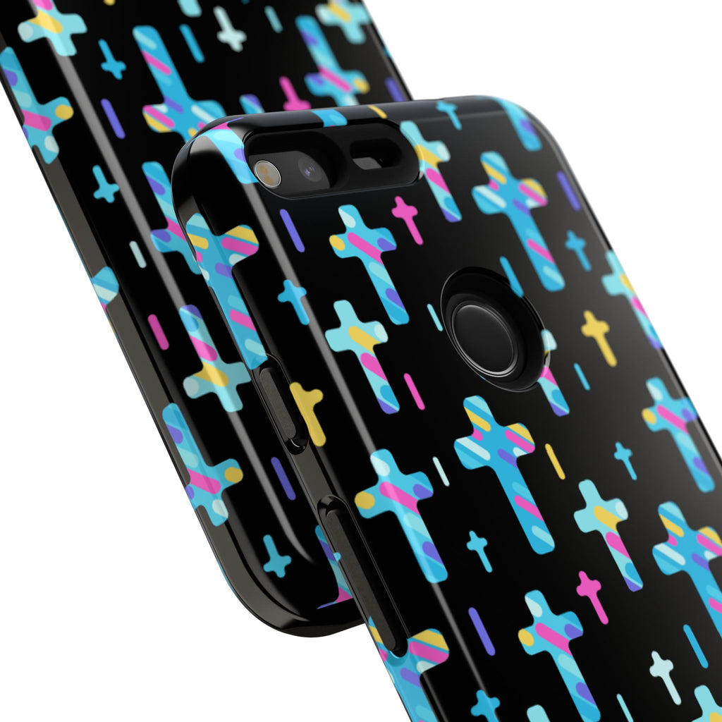 Colorful Cross Google Pixel Phone Case | Faith-Inspired Protection | Christian Gift & Everyday Accessory