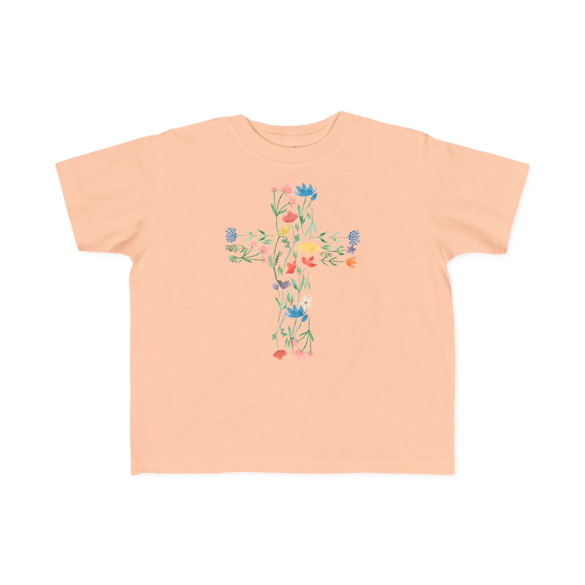 Toddler  Floral Cross Tee