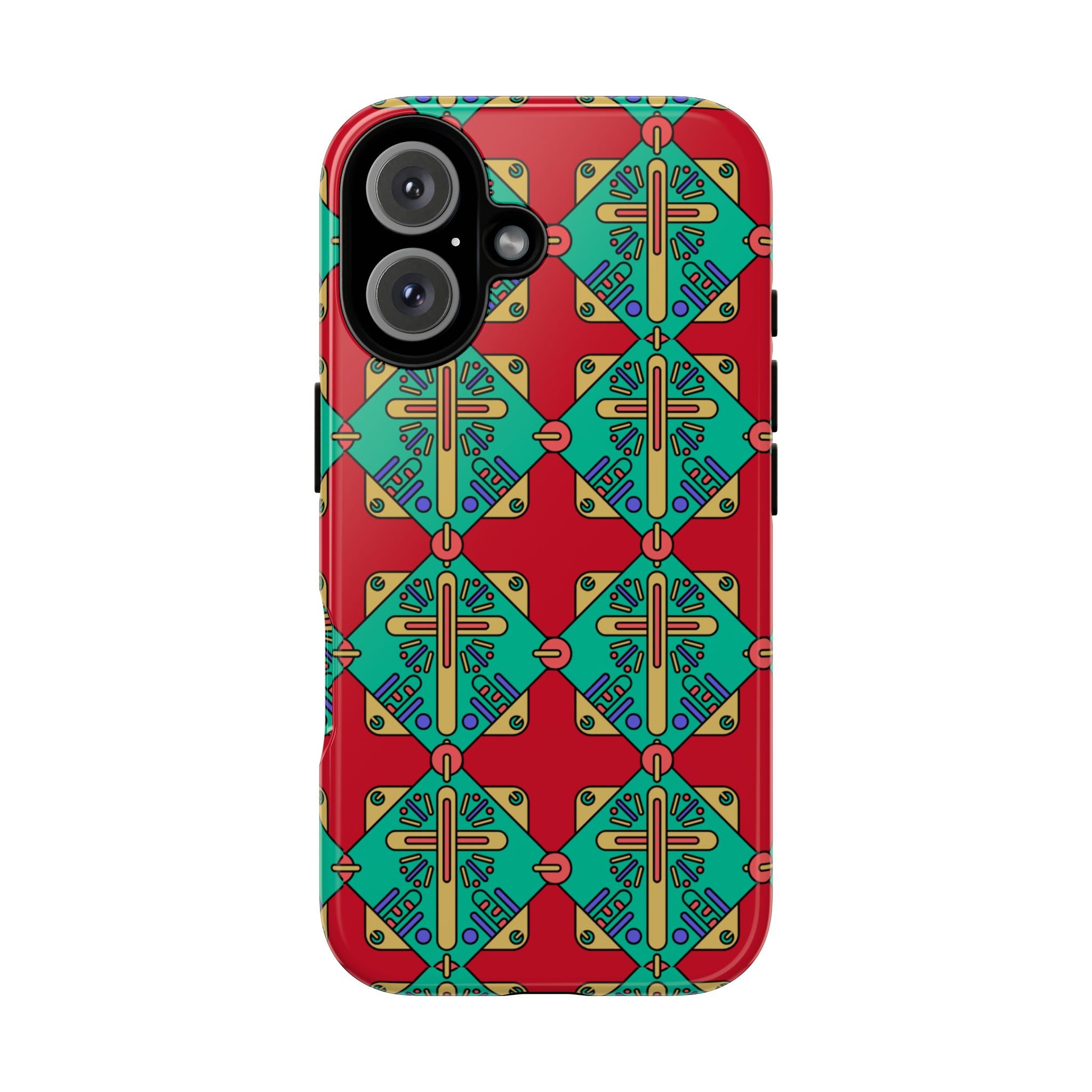 Funda resistente y vibrante para iPhone | Protección artística y colorida | Regalo católico único y elegante accesorio para teléfono