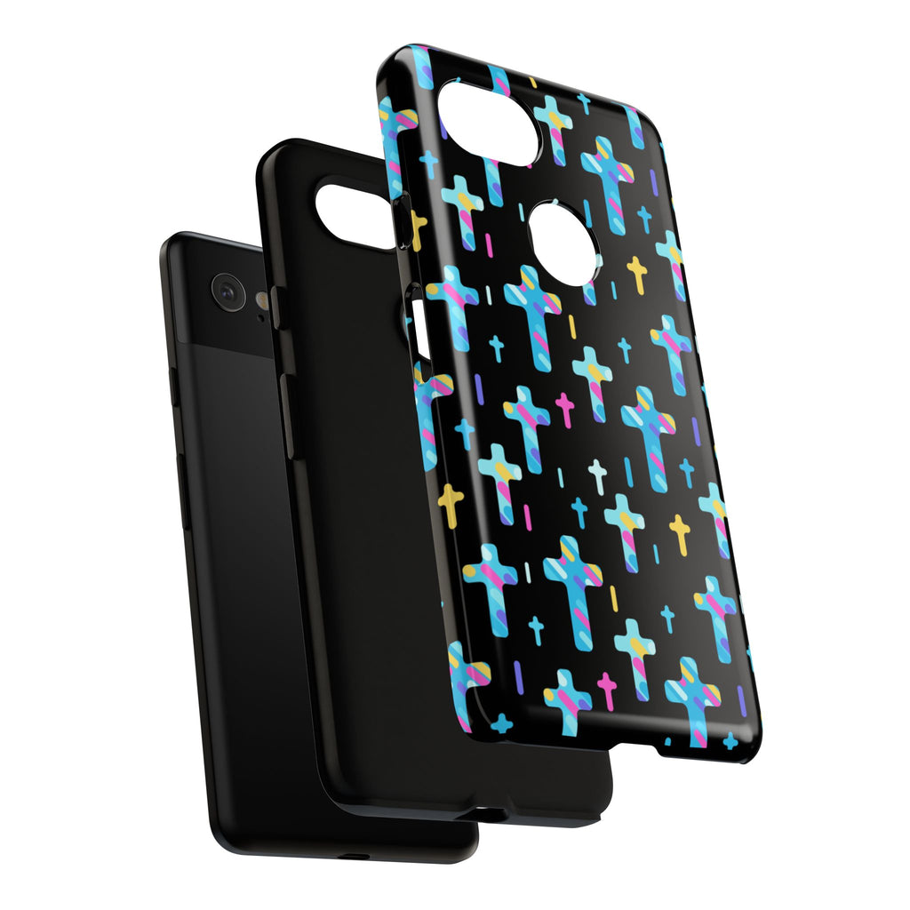 Colorful Cross Google Pixel Phone Case | Faith-Inspired Protection | Christian Gift & Everyday Accessory